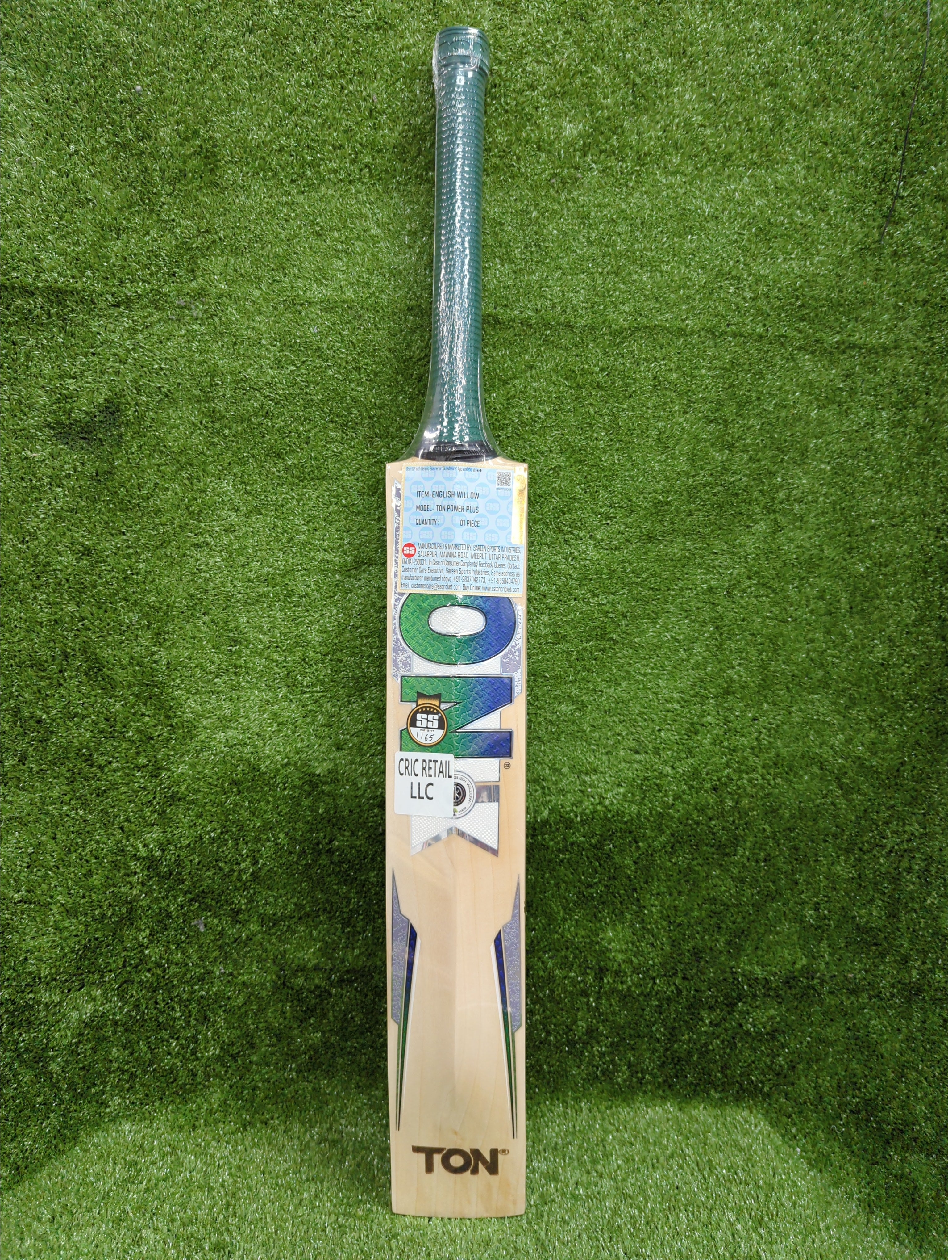 SS Ton Power Plus English Willow Cricket Bat Long Blade SS