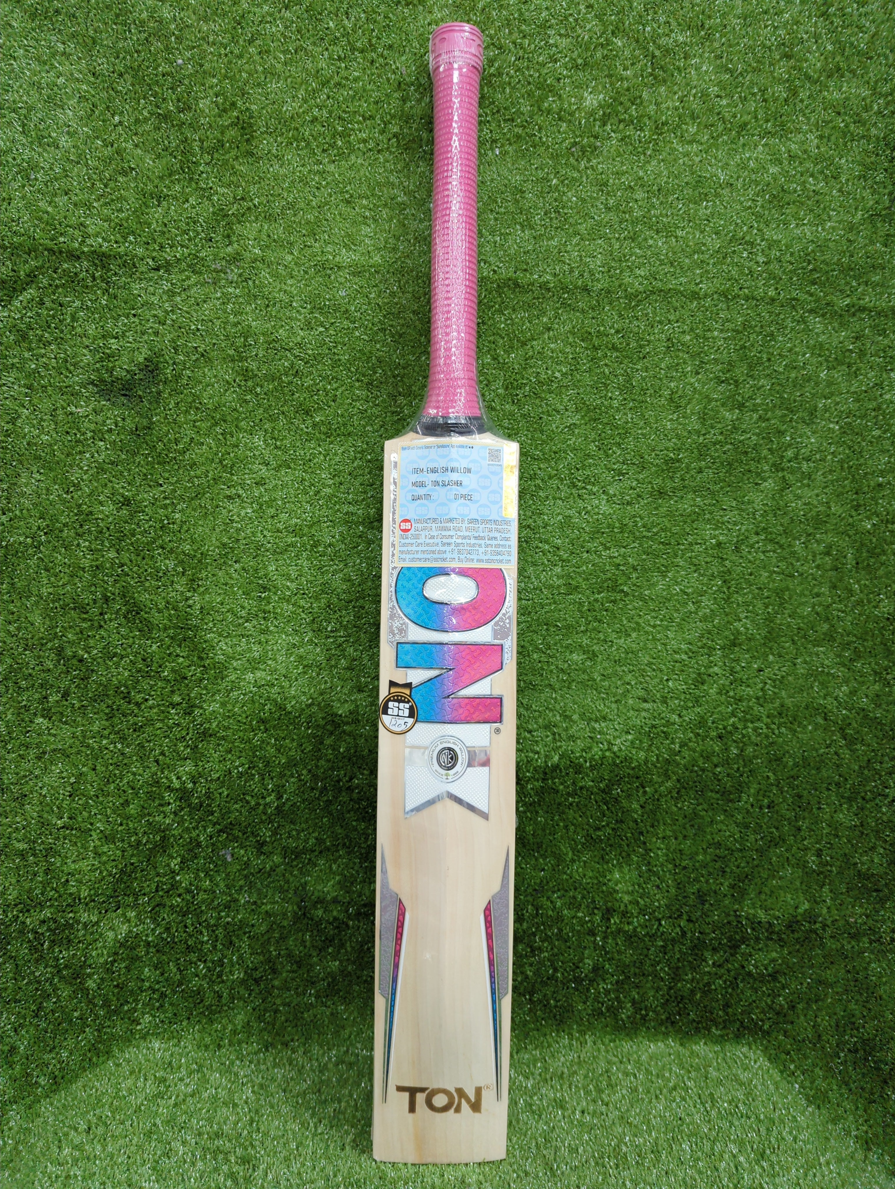 SS Ton Slasher English Willow Cricket Bat Short Handle SS