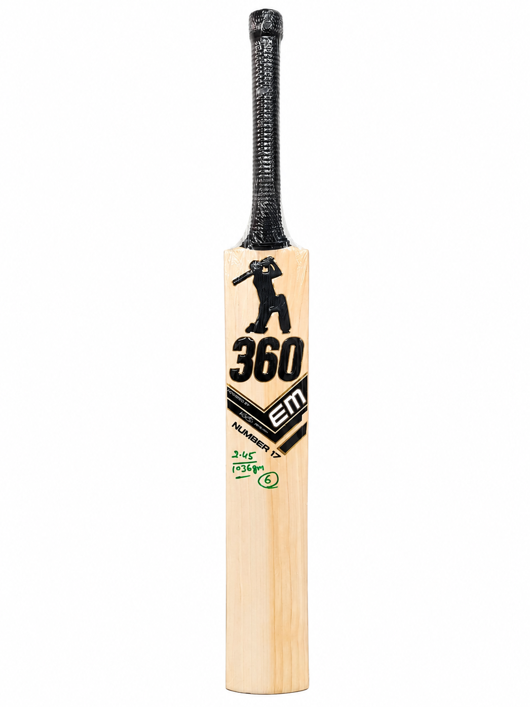 EM 360 No. 17 AB de Villiers Junior Youth English Willow Cricket Bat EM