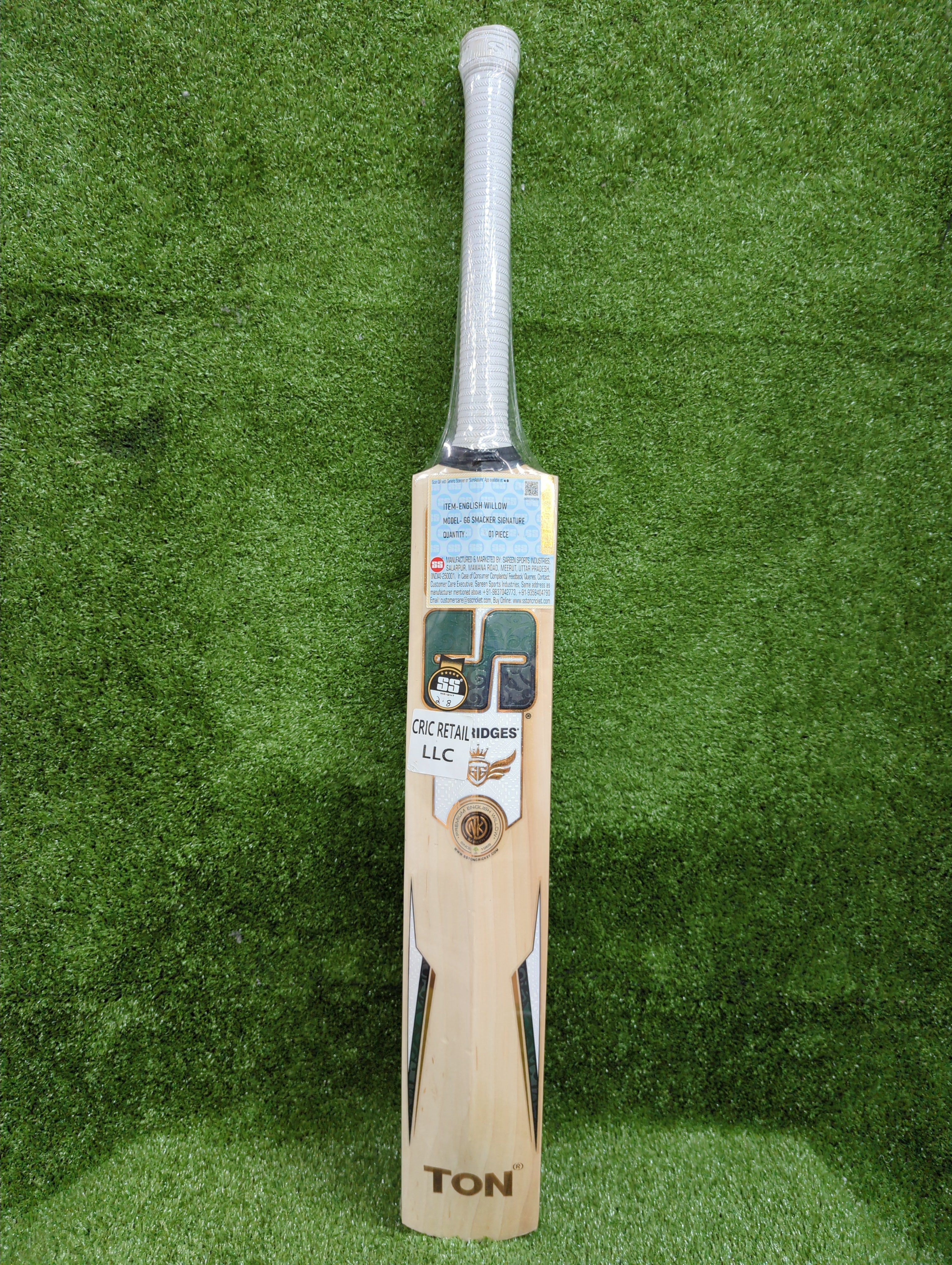 SS GG Smacker Signature English Willow Cricket Bat Long Blade SS