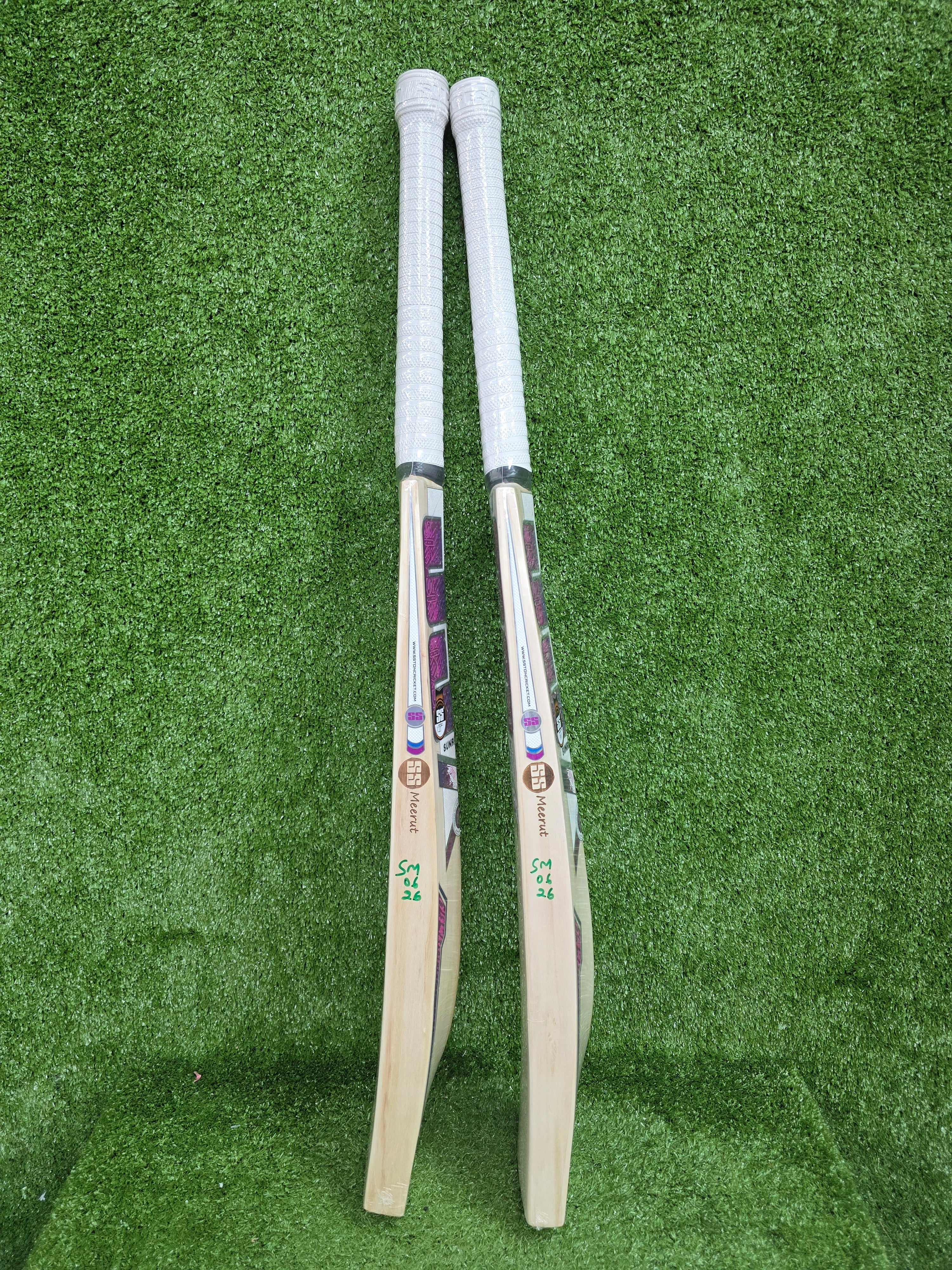SS Sky Blaster English Willow Cricket Bat - Pink Sticker SS