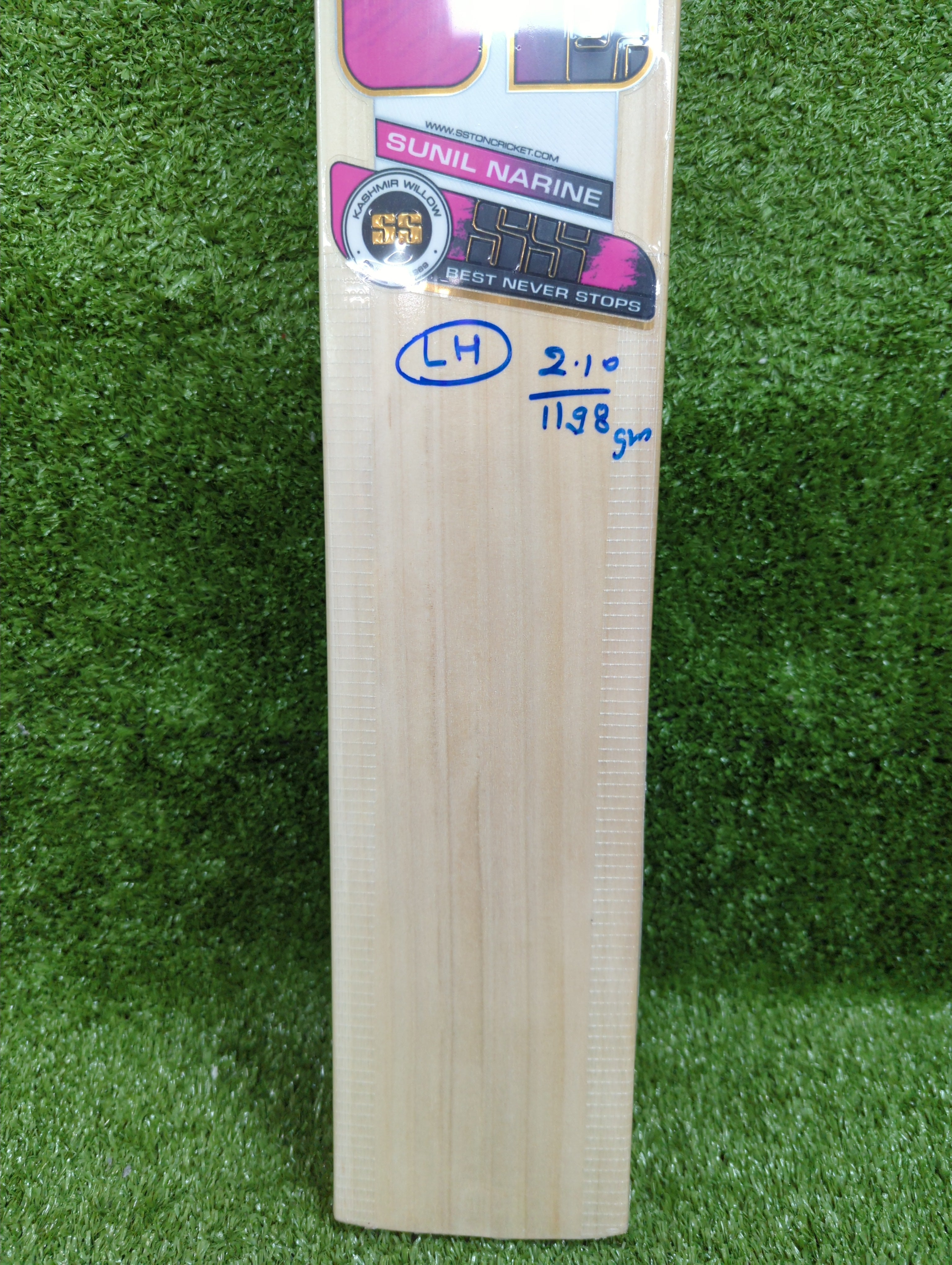 SS Sunil Narine Players Kashmir Willow Cricket Bat Long Handle SS