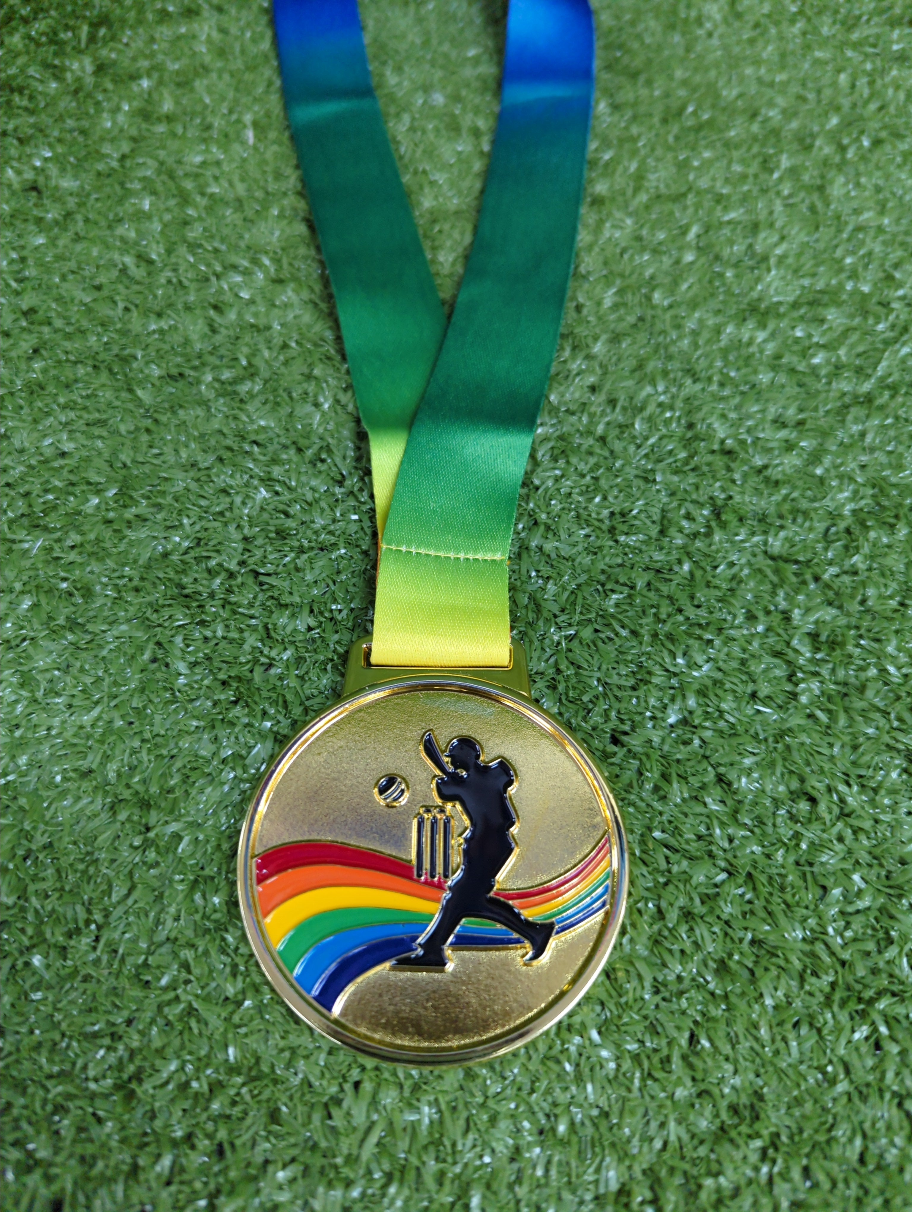Raydn Gold Cricket Medal With Ribbon