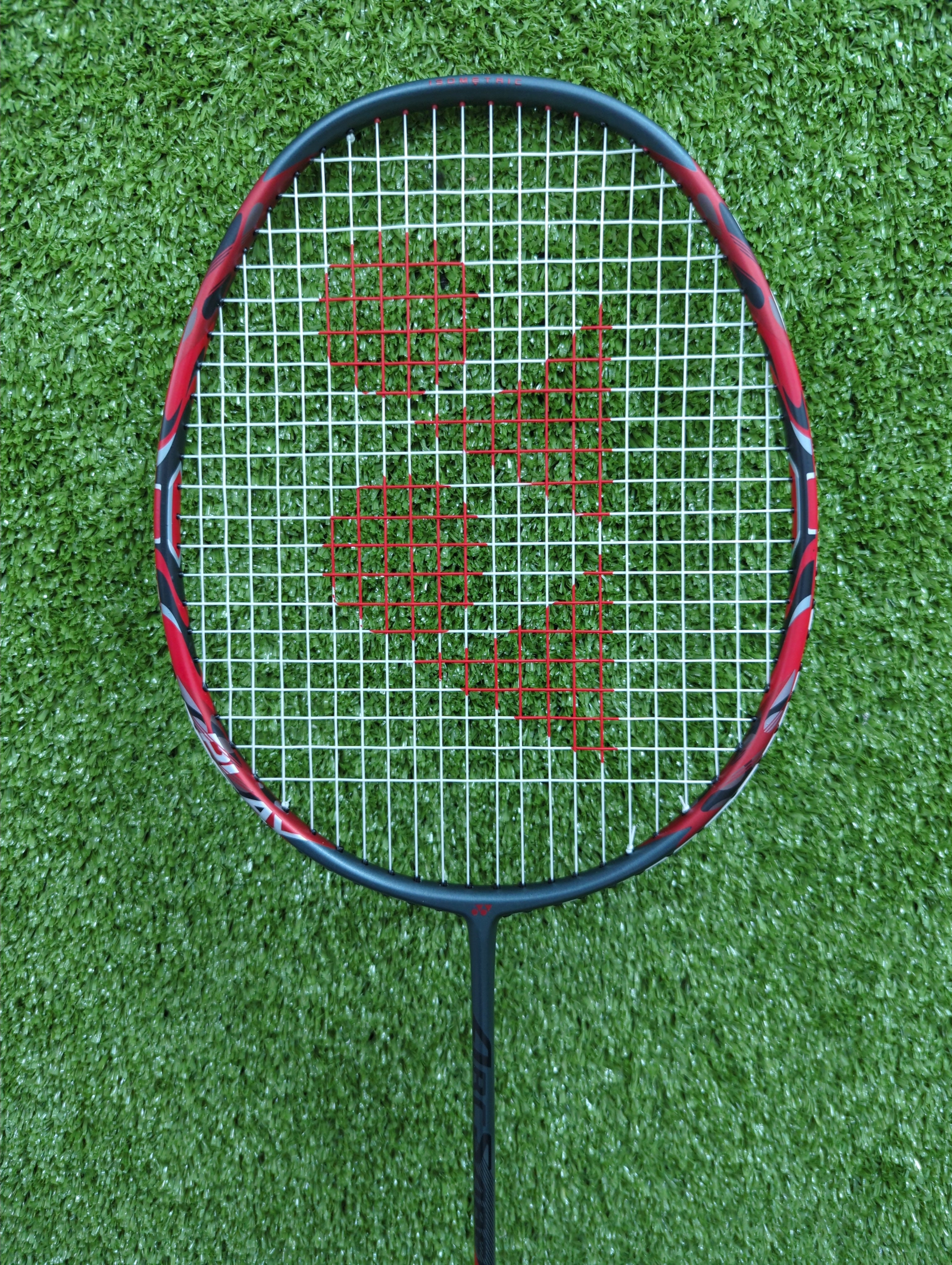 Yonex Arcsaber 11 Play Grayish Pearl Badminton Racket - Prestrung by Yonex - back view - TopCricketStore