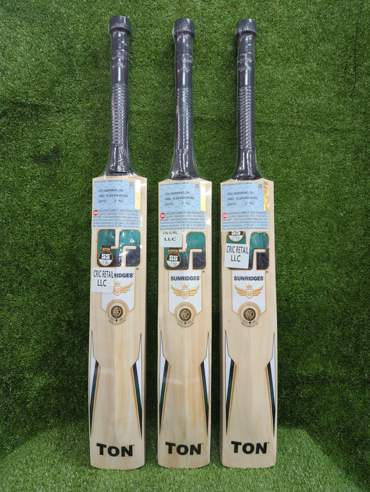 SS GG Smacker Wonder Kashmir Willow Cricket Bat by SS - back view - TopCricketStore