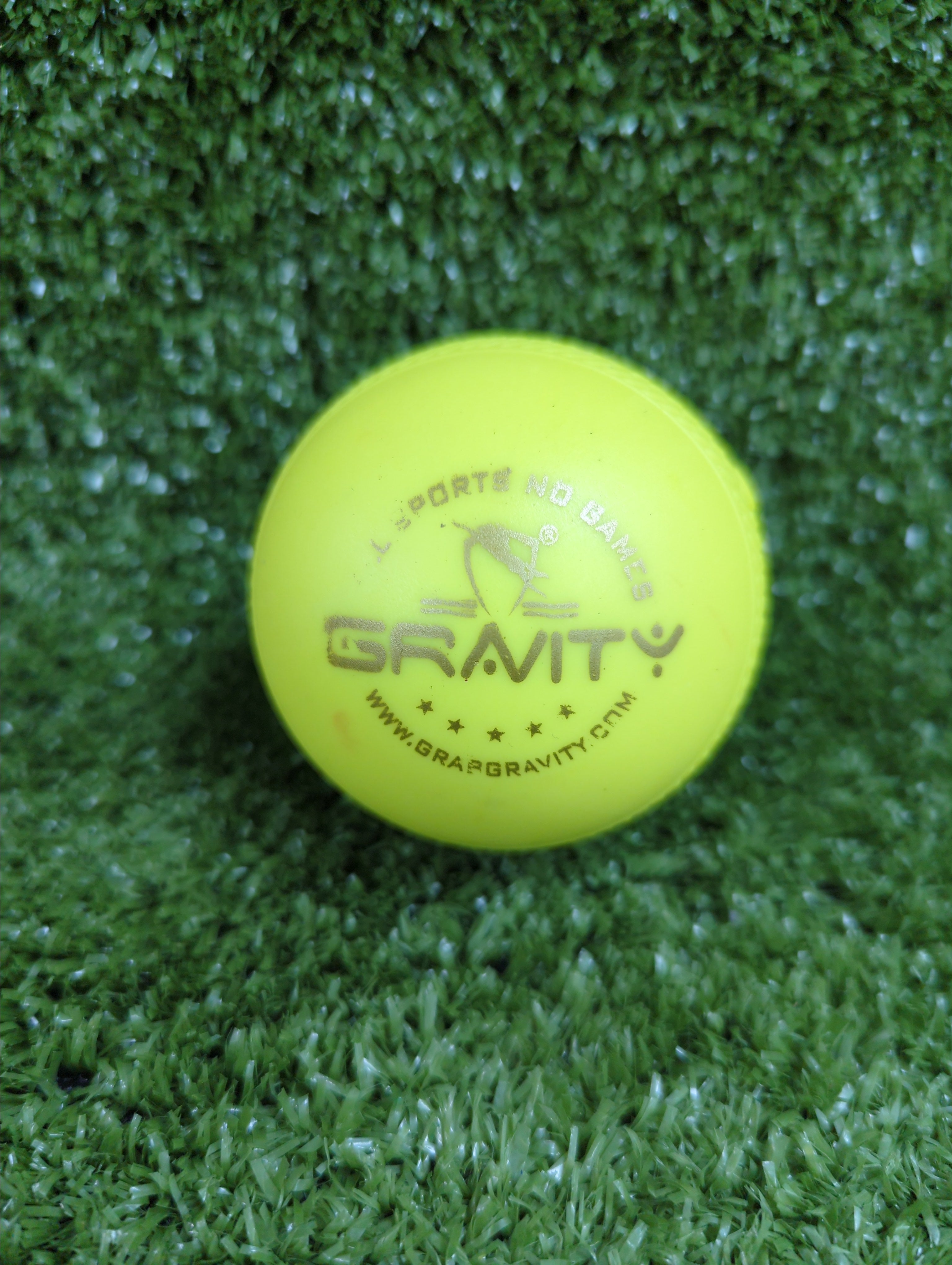 Gravity Hard Plastic Cricket Ball by Gravity - back view - TopCricketStore