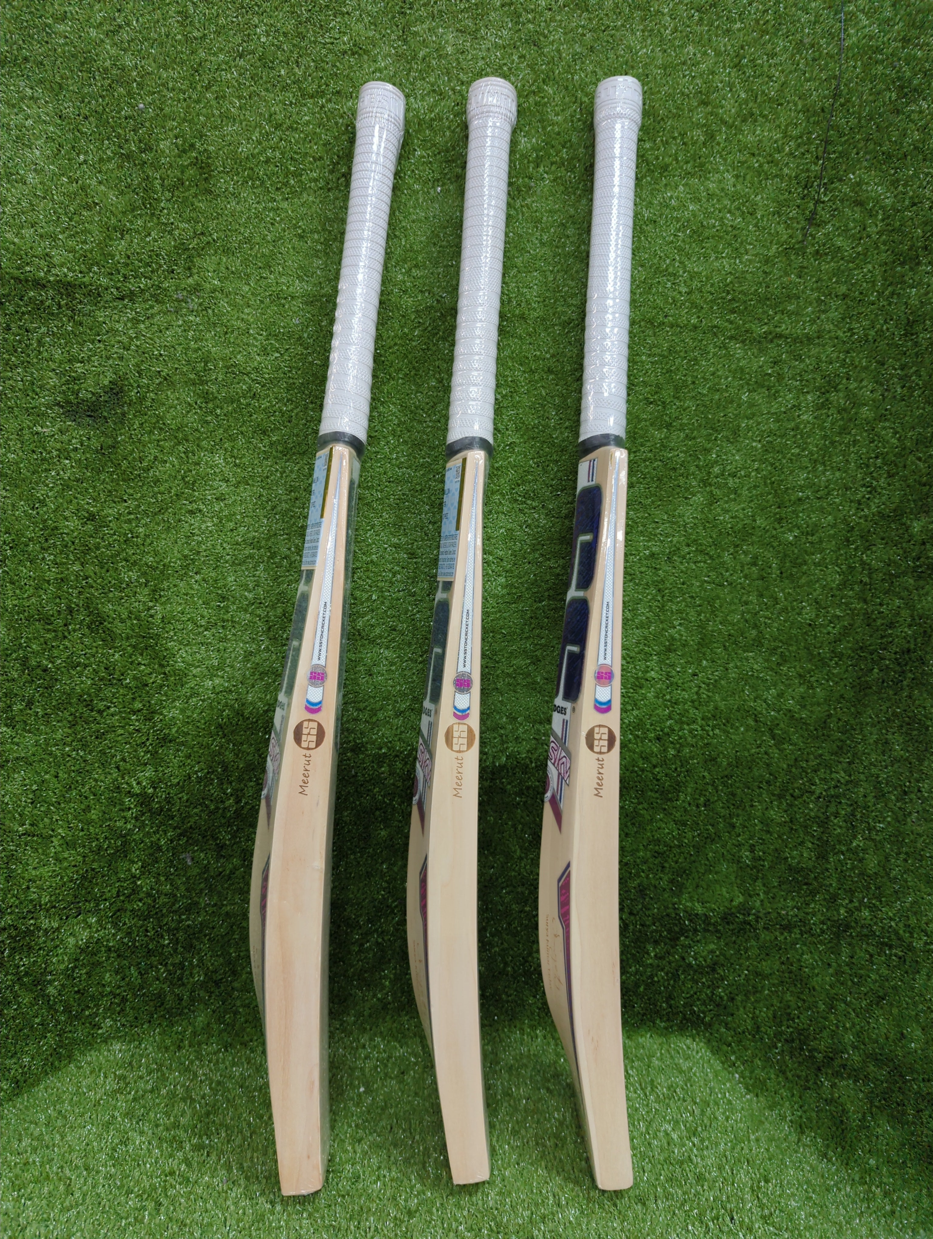 SS Sky Blaster English Willow Cricket Bat - Pink Sticker SS