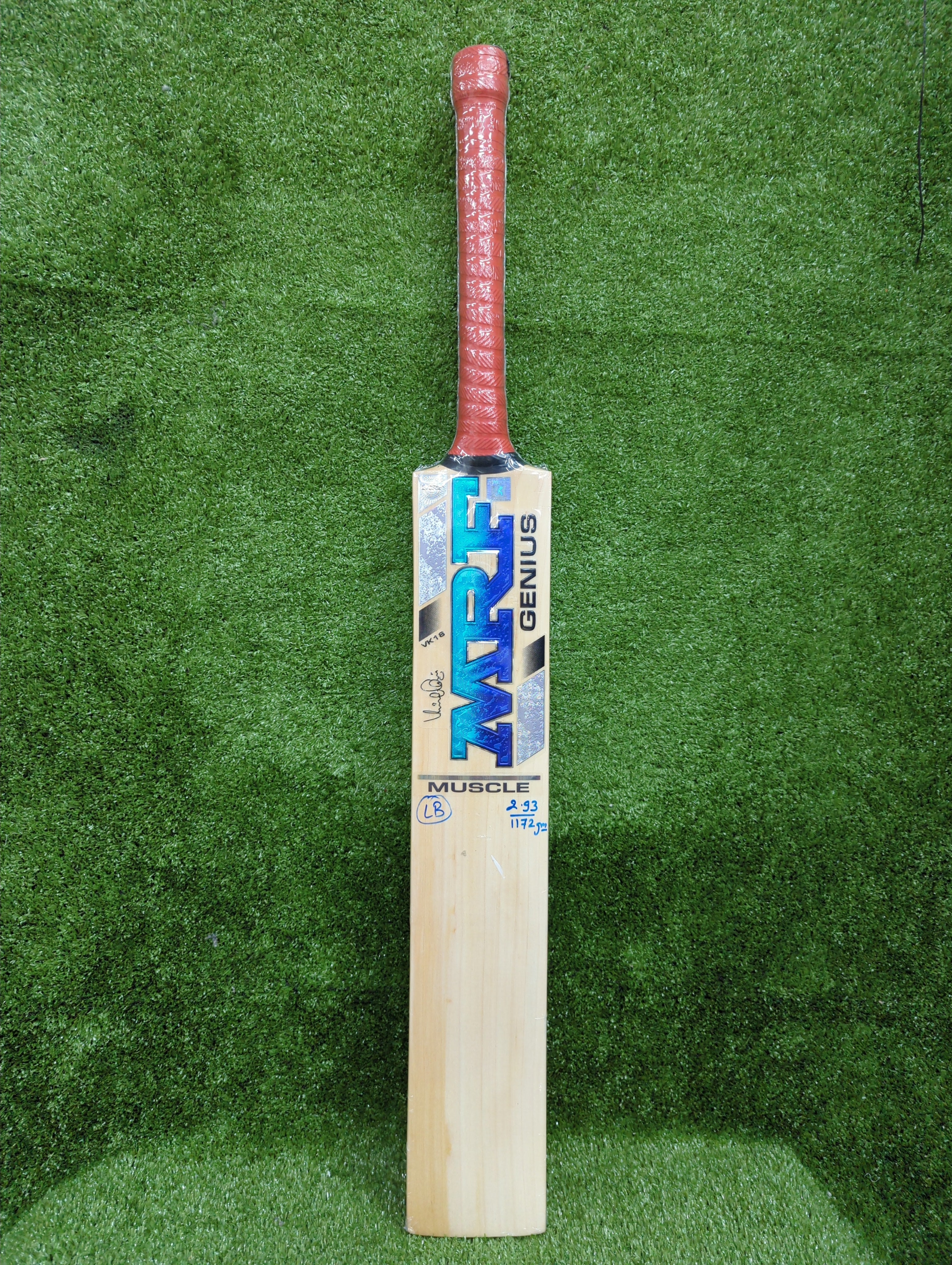 MRF VK 18 Genius Muscle English Willow Cricket Bat - Long Blade MRF