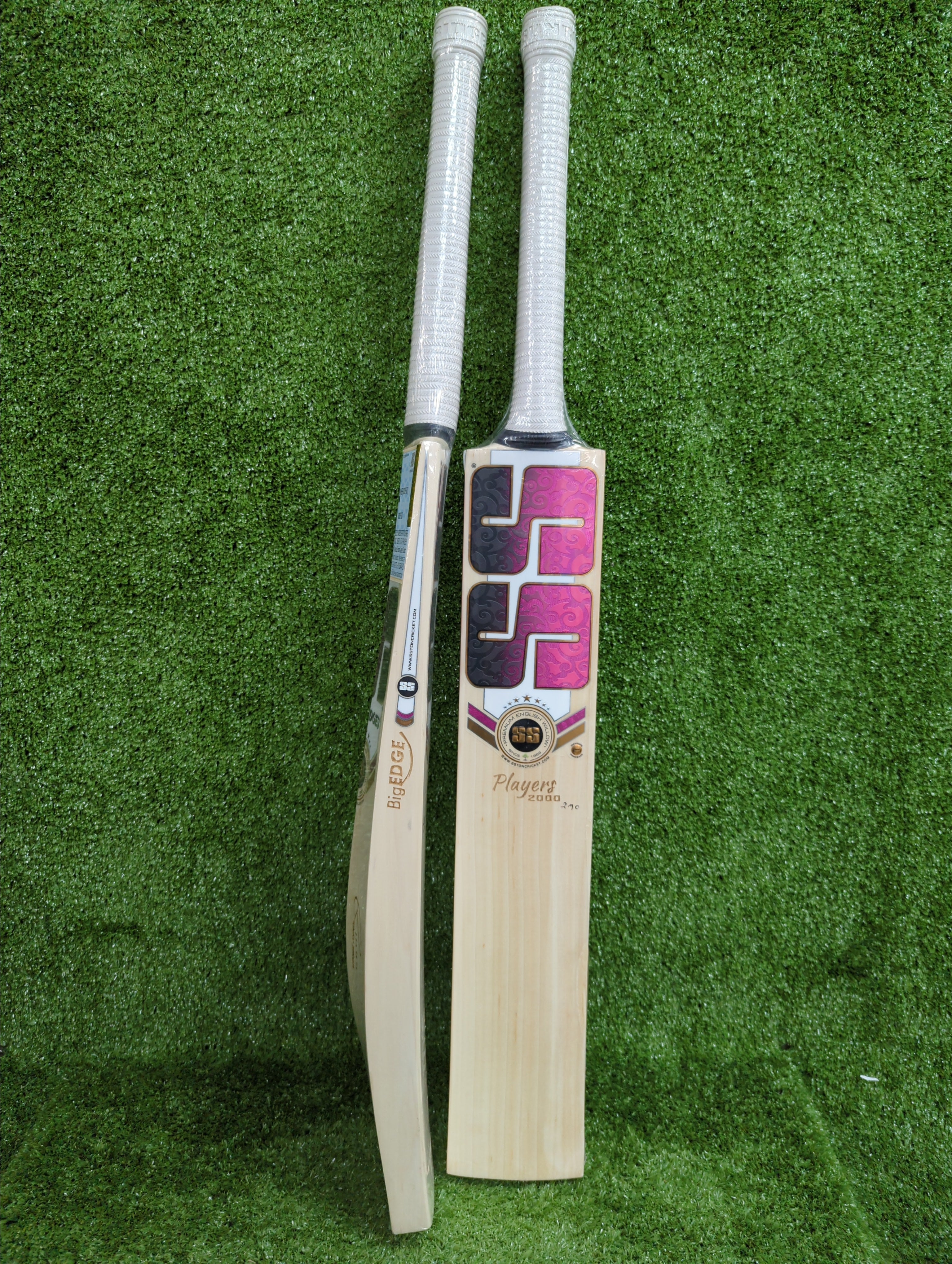 SS Player 2000 English Willow Cricket Bat (Pink Sticker) - Rinku Singh