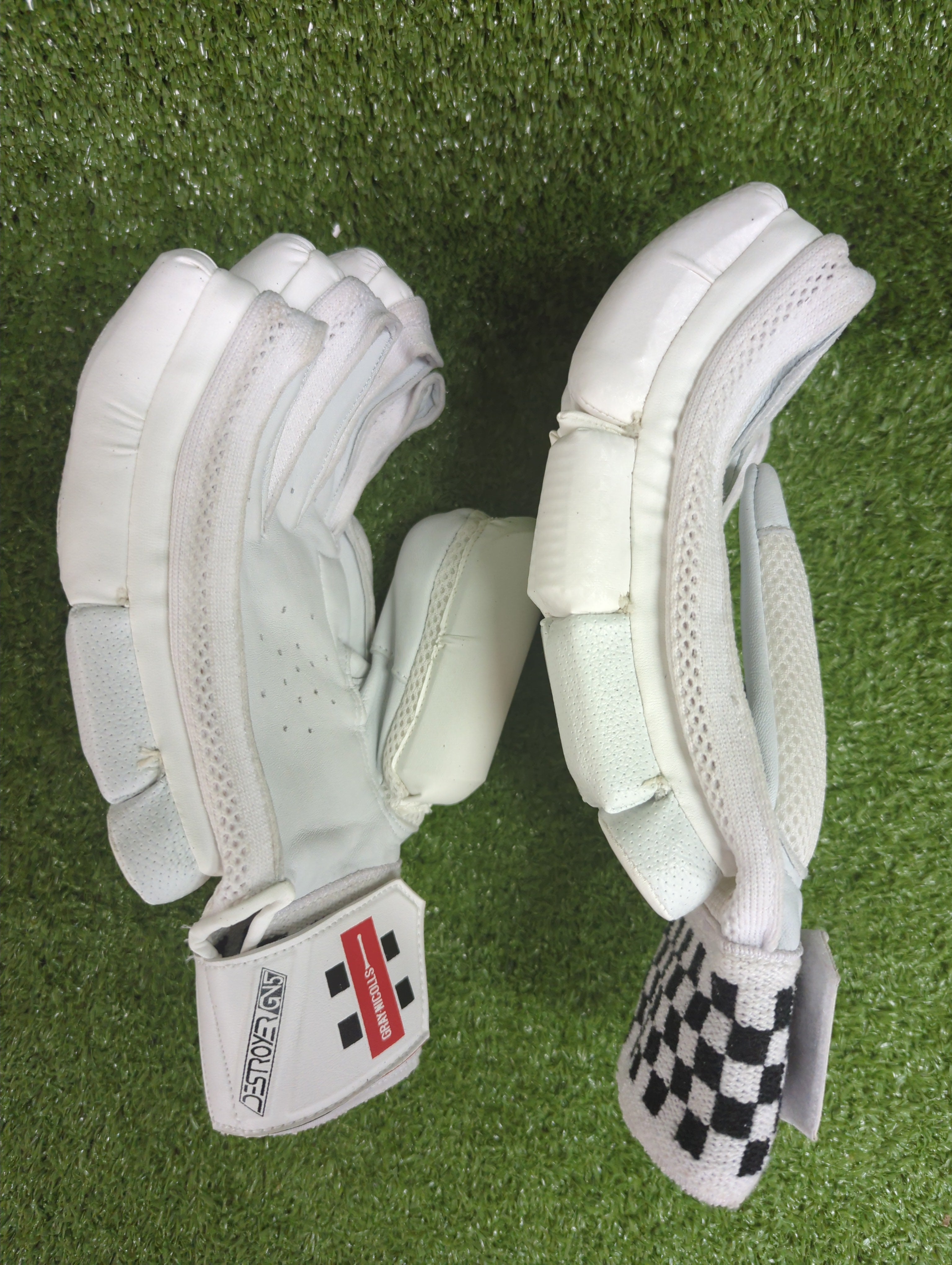 Gray-Nicolls 5 Destroyer Junior / Youth Cricket Batting Gloves by GN - packaging view - TopCricketStore