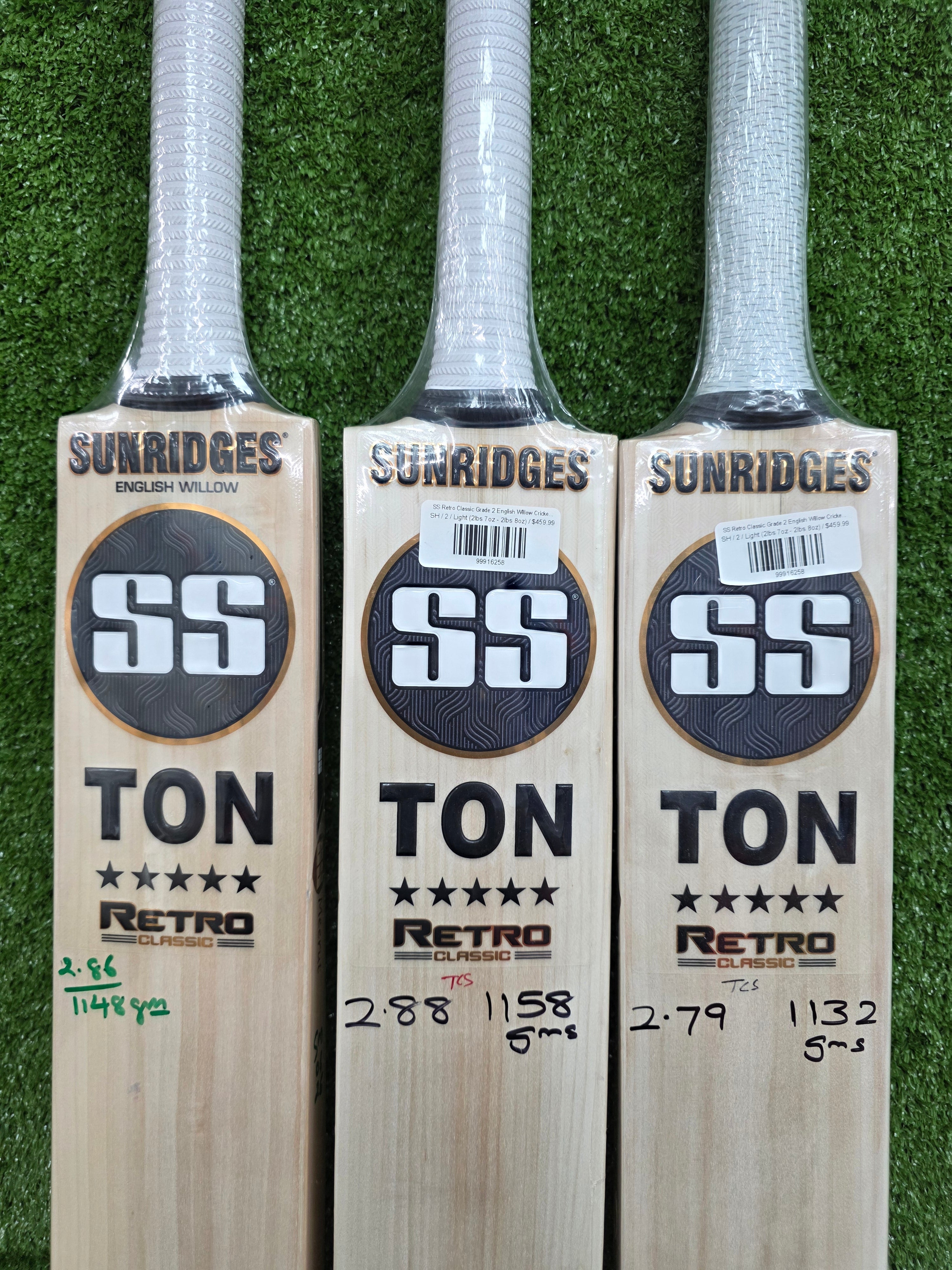 SS Retro Classic Grade 2 English Willow Cricket Bat (SH) SS