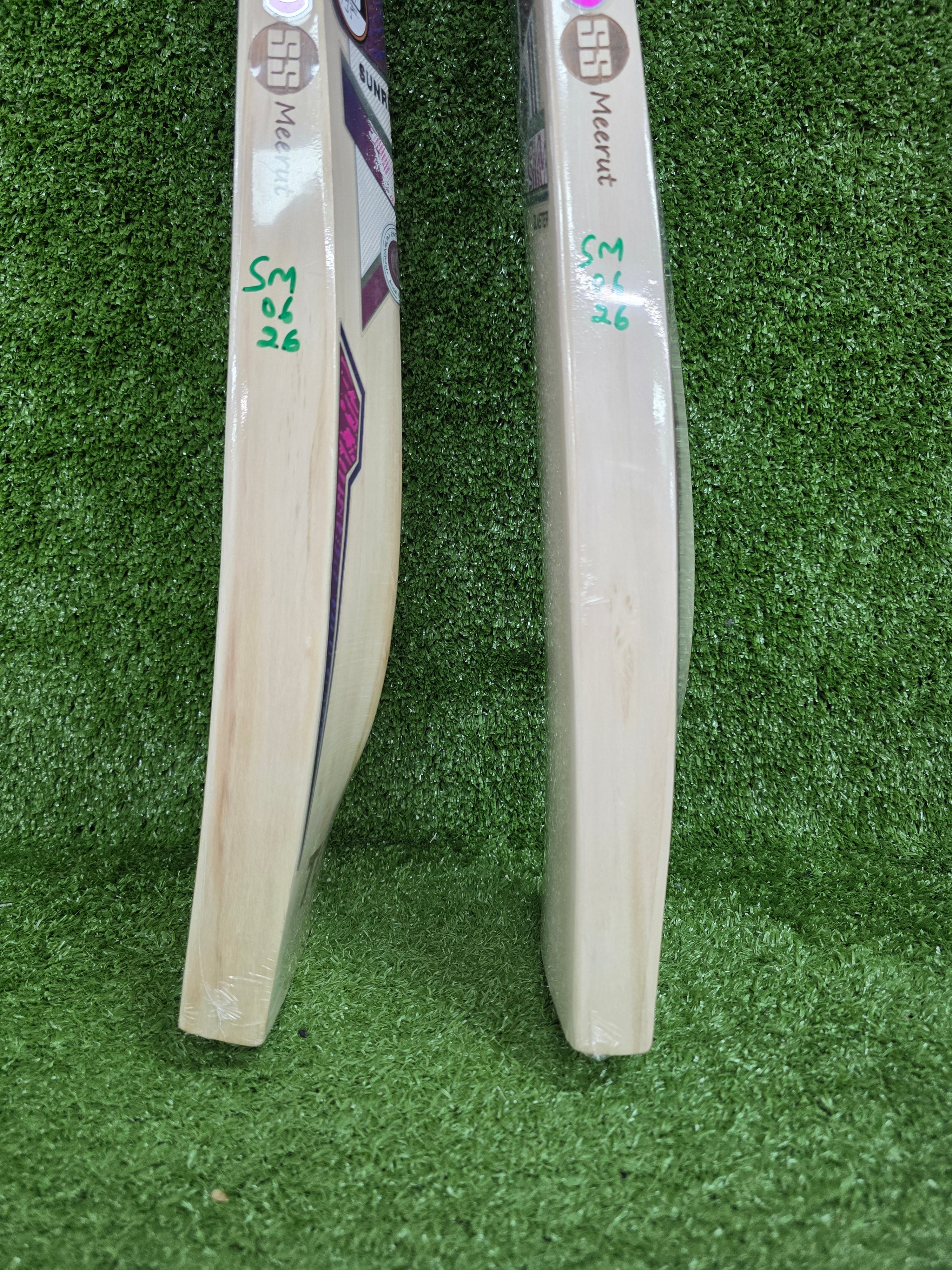 SS Sky Blaster English Willow Cricket Bat - Pink Sticker SS