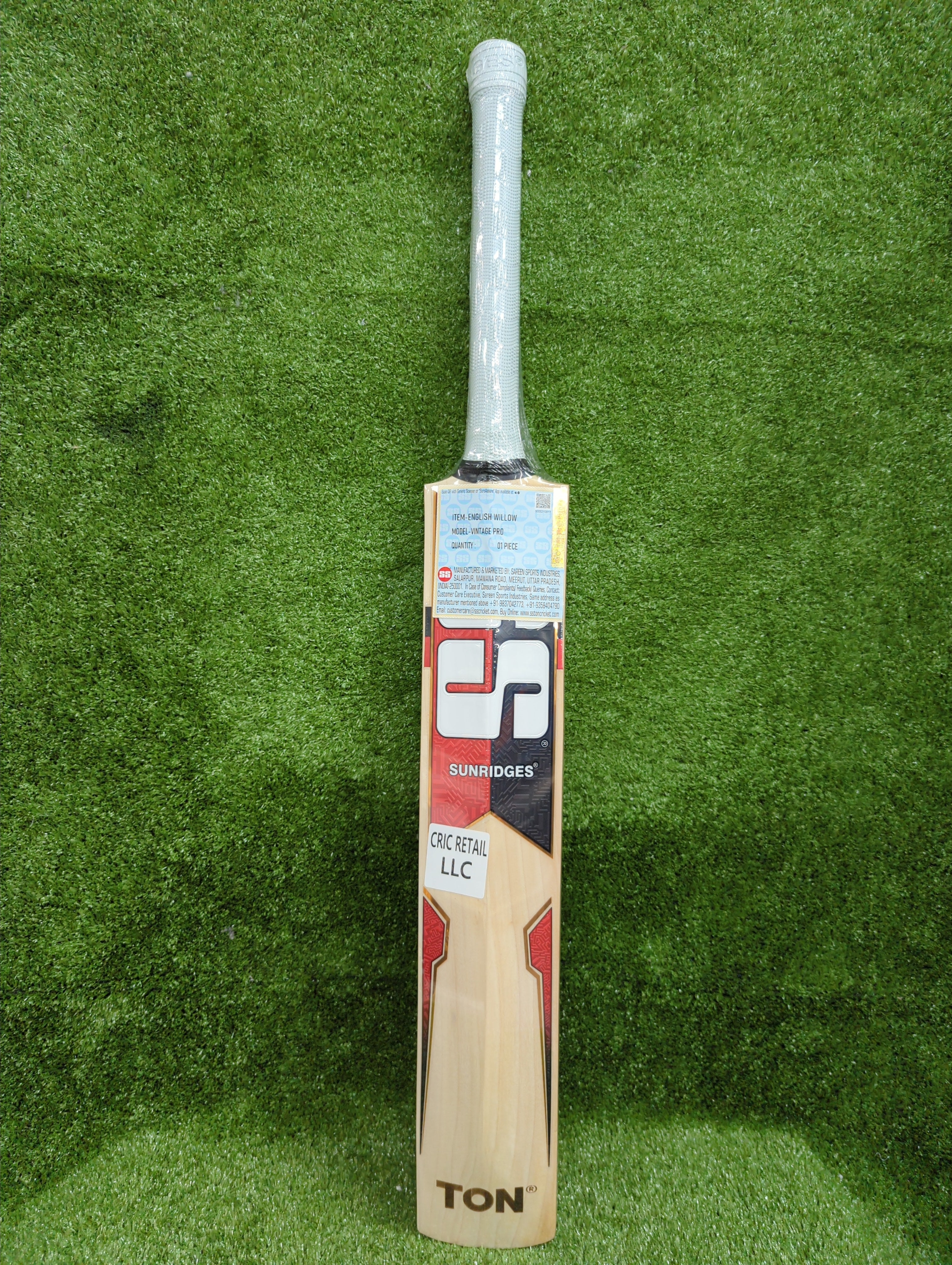 SS Vintage Pro English Willow Cricket Bat – Short Handle SS
