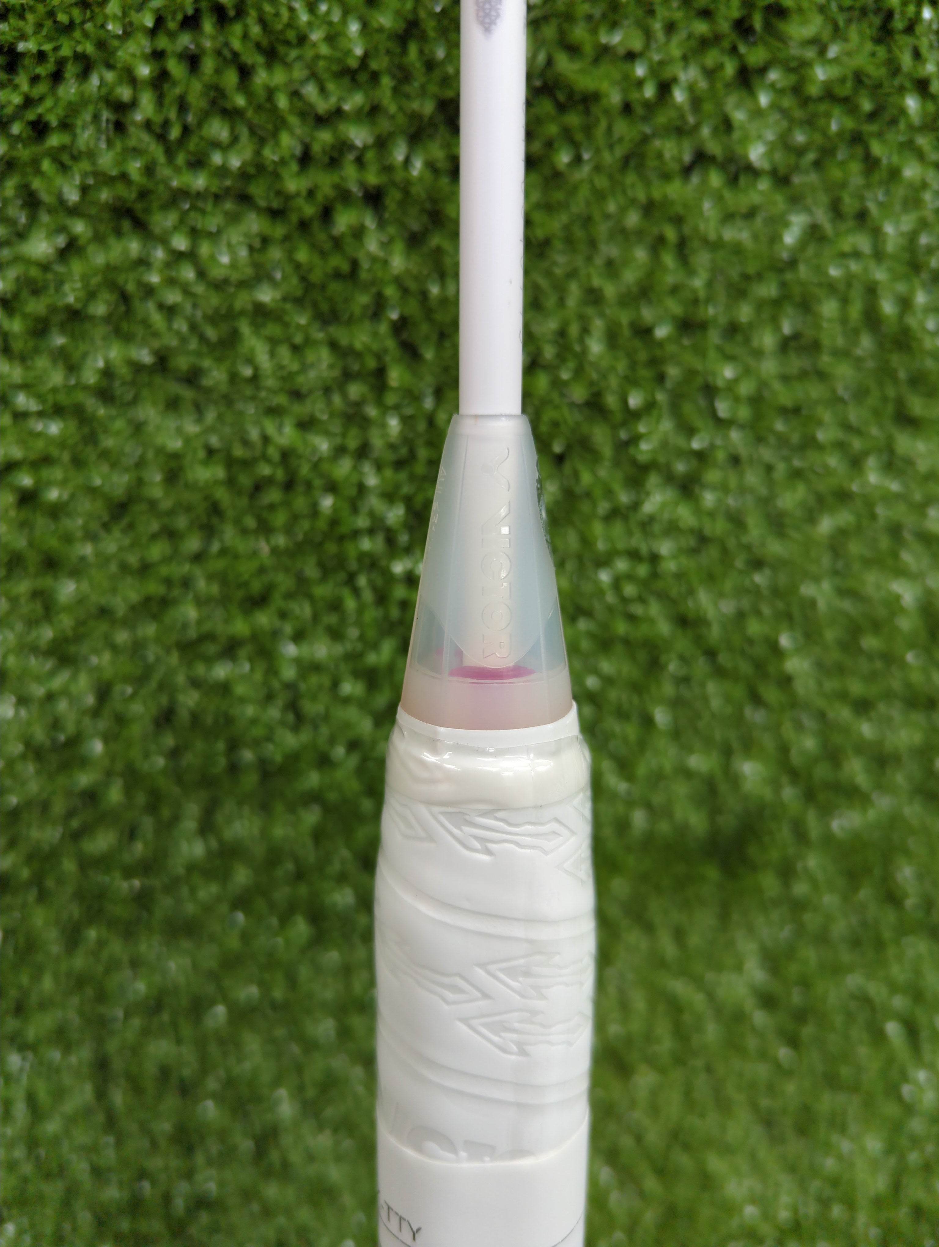 Victor Thruster TK-TTY Tai Tzu Ying Signature Badminton Racket - 4U White by Victor - close-up detail - TopCricketStore