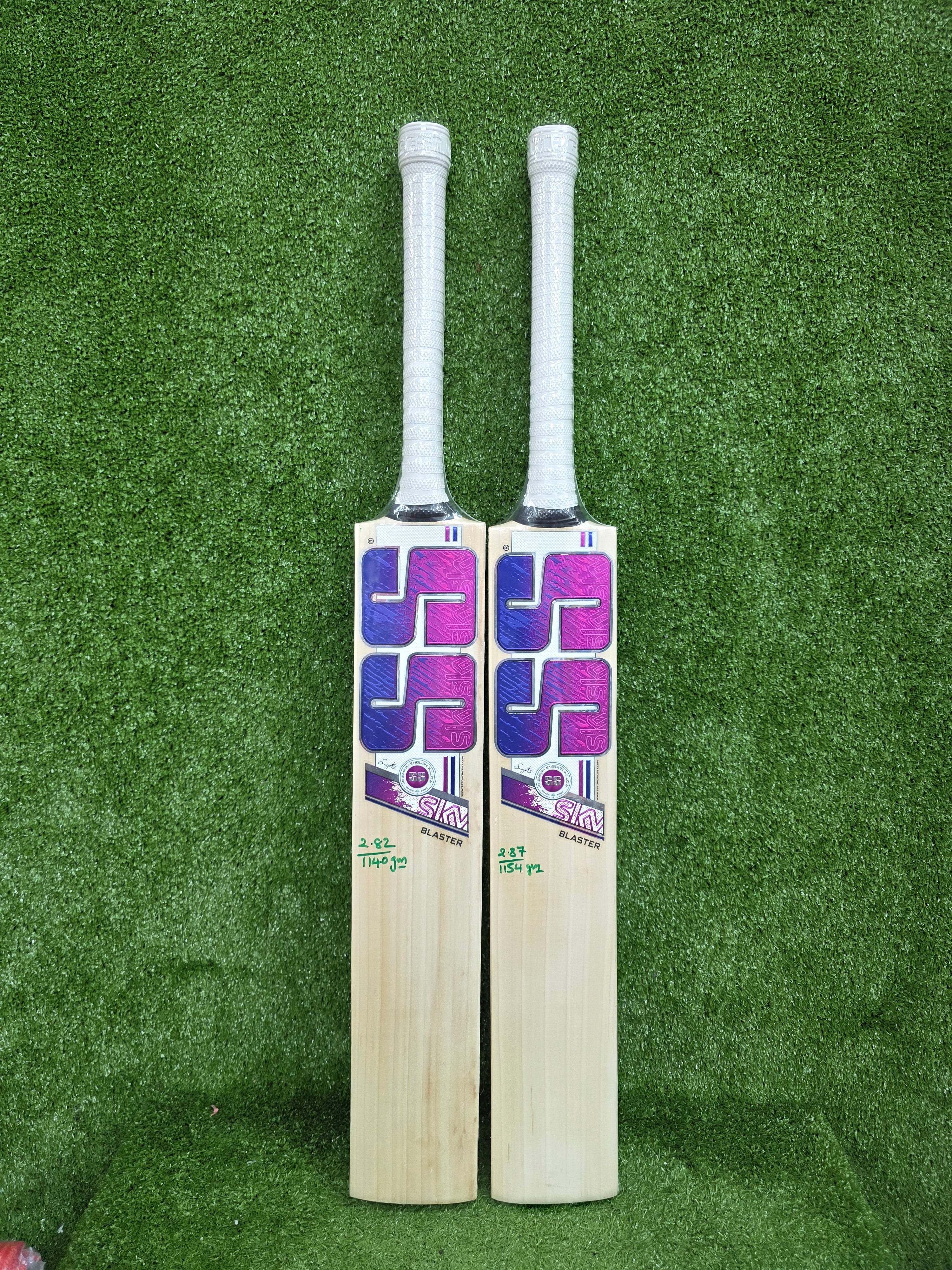 SS Sky Blaster English Willow Cricket Bat - Pink Sticker SS