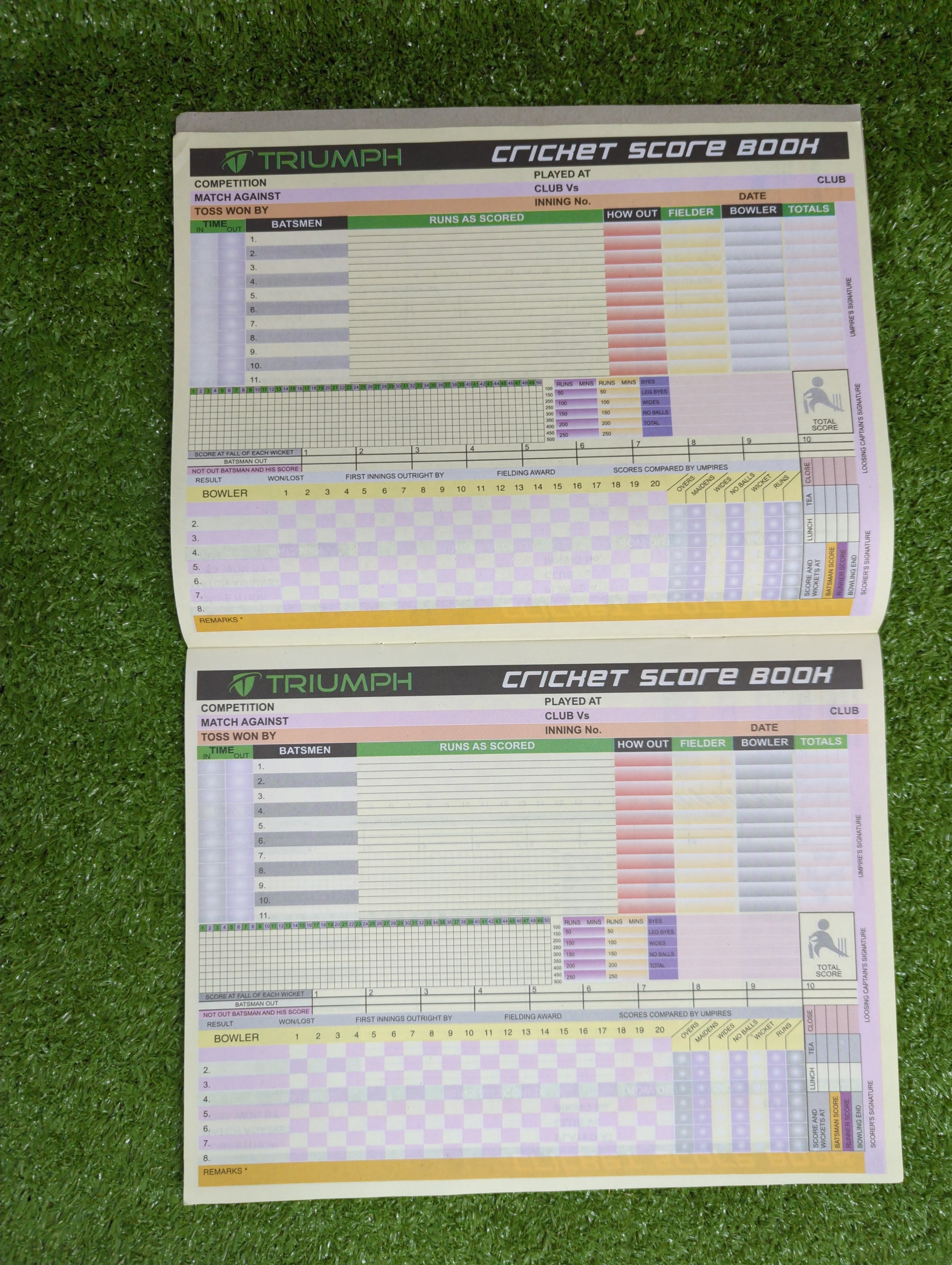 Triumph Cricket Scorebook
