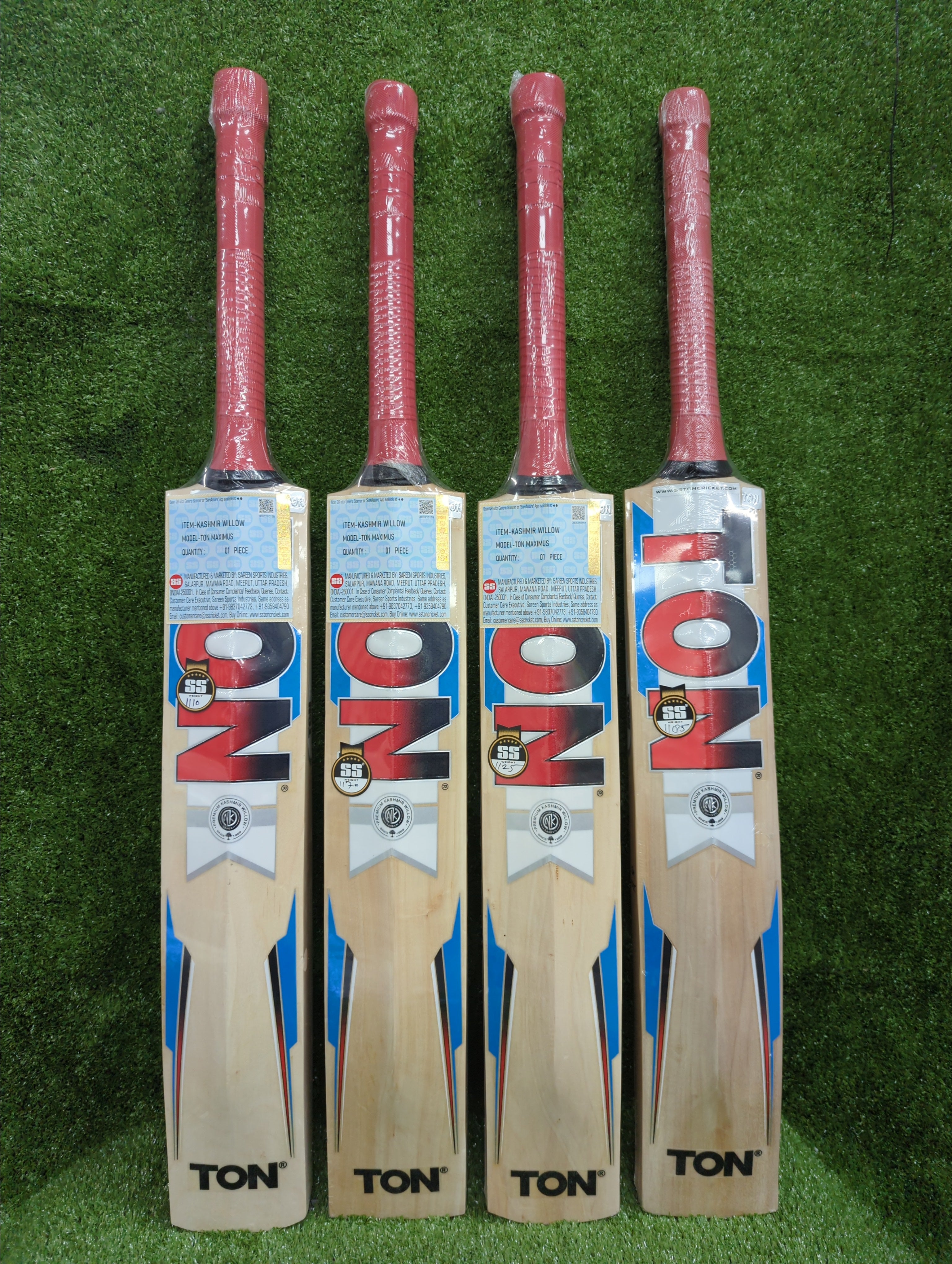 SS TON Maximus Premium Kashmir Willow Cricket Bat by SS - back view - TopCricketStore