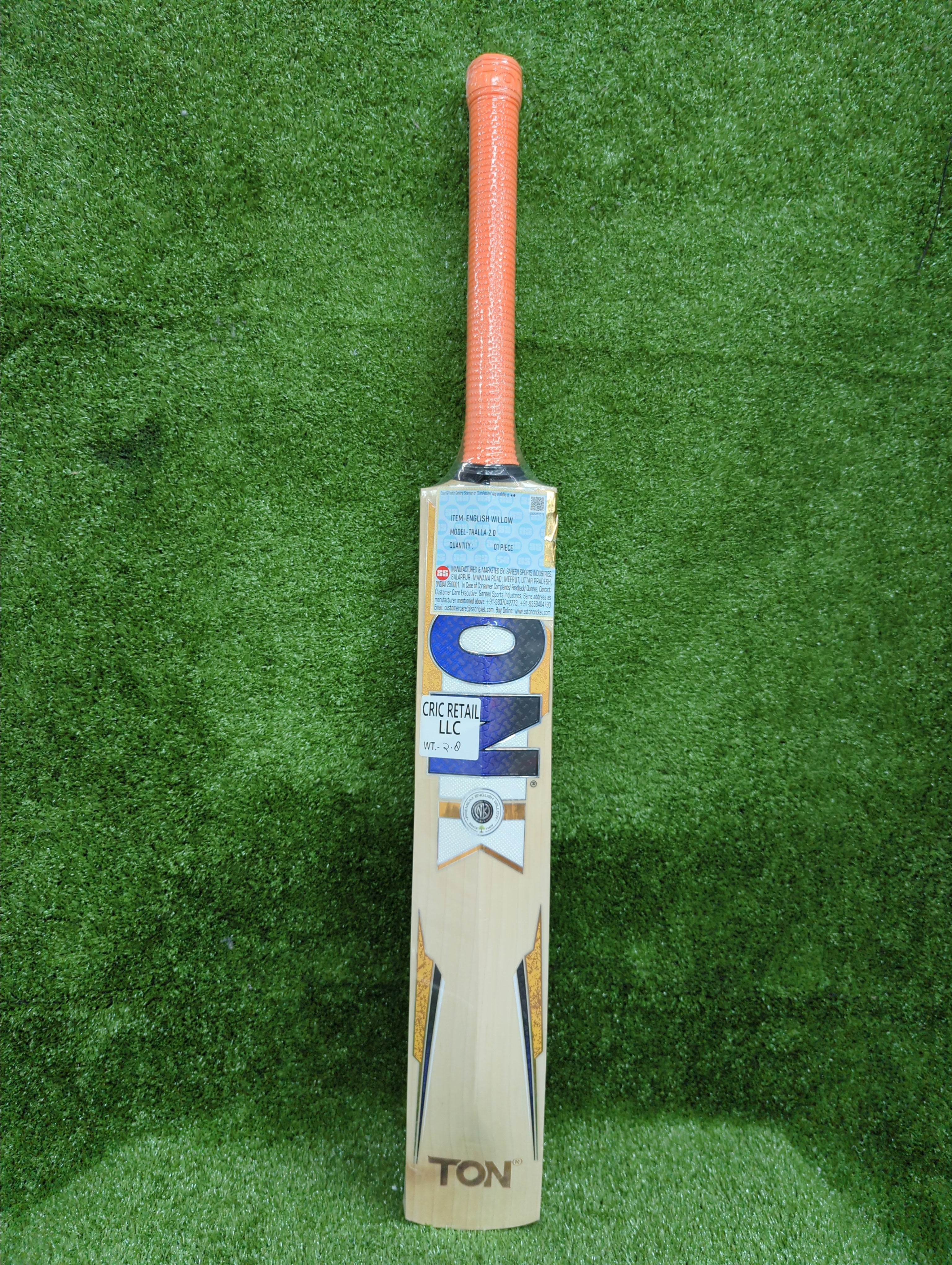 SS Ton Dhoni Thala 2.0 English Willow Cricket Bat Long Blade SS