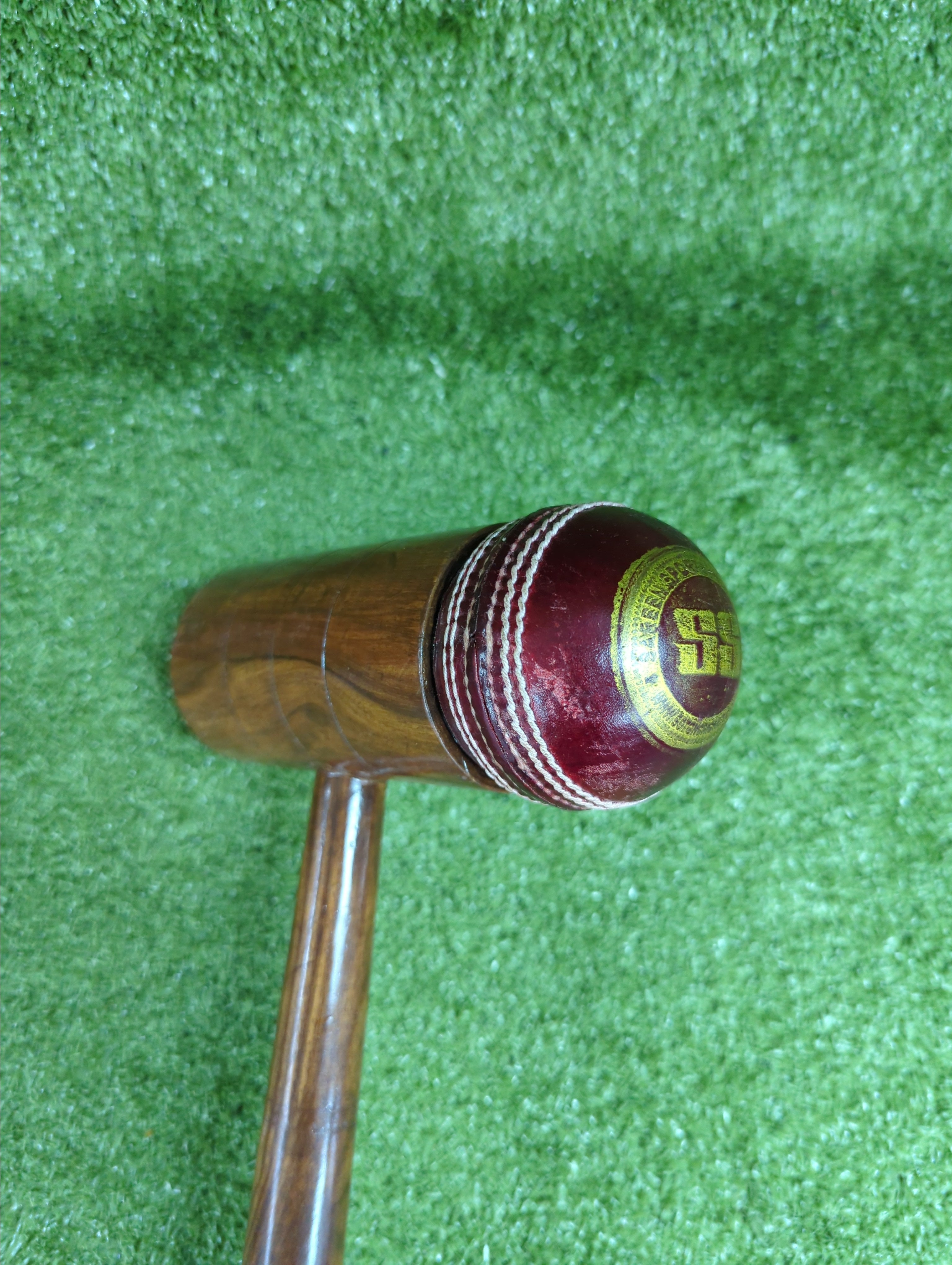 SS Cricket Bat Mallet with Leather Ball Head SS