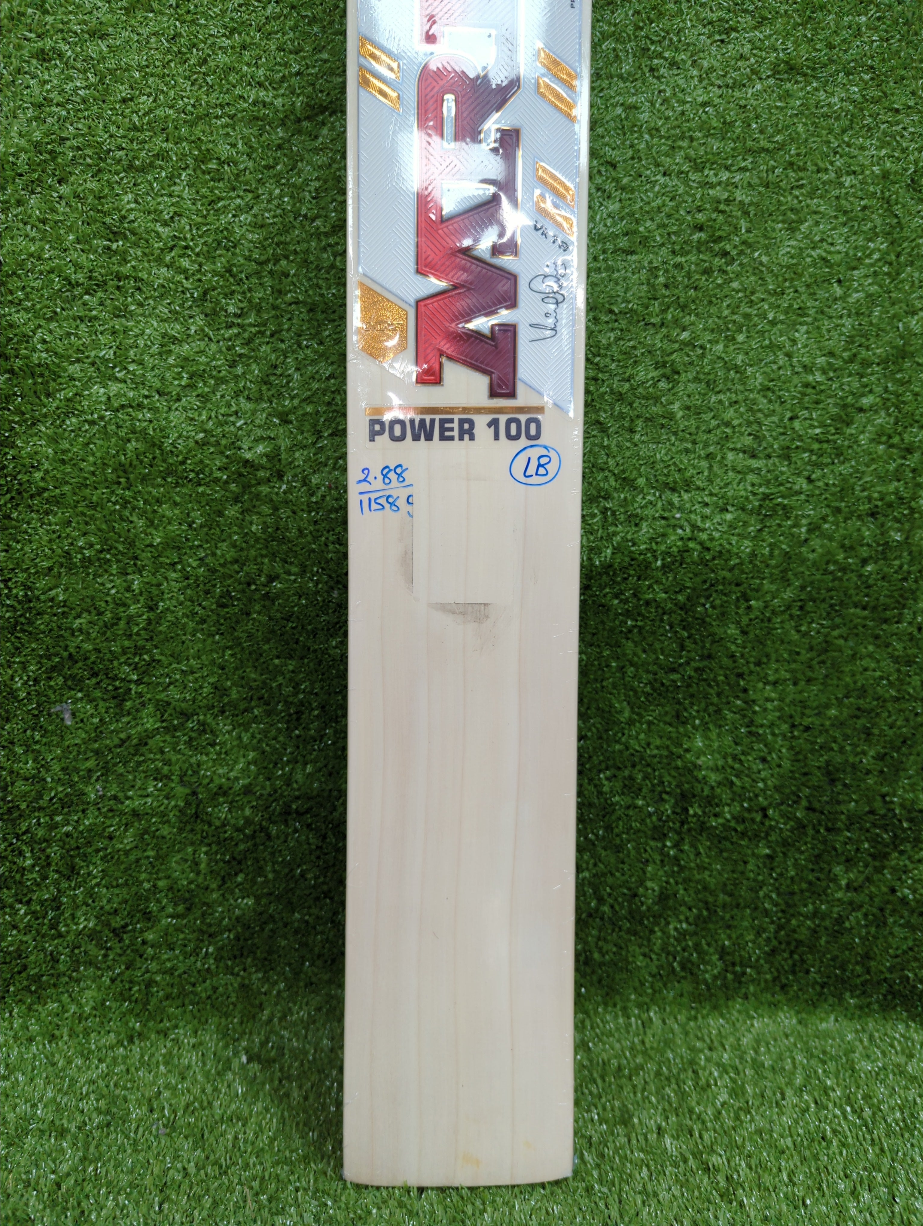 MRF VK Power 100 English Willow Cricket Bat - Long Blade MRF