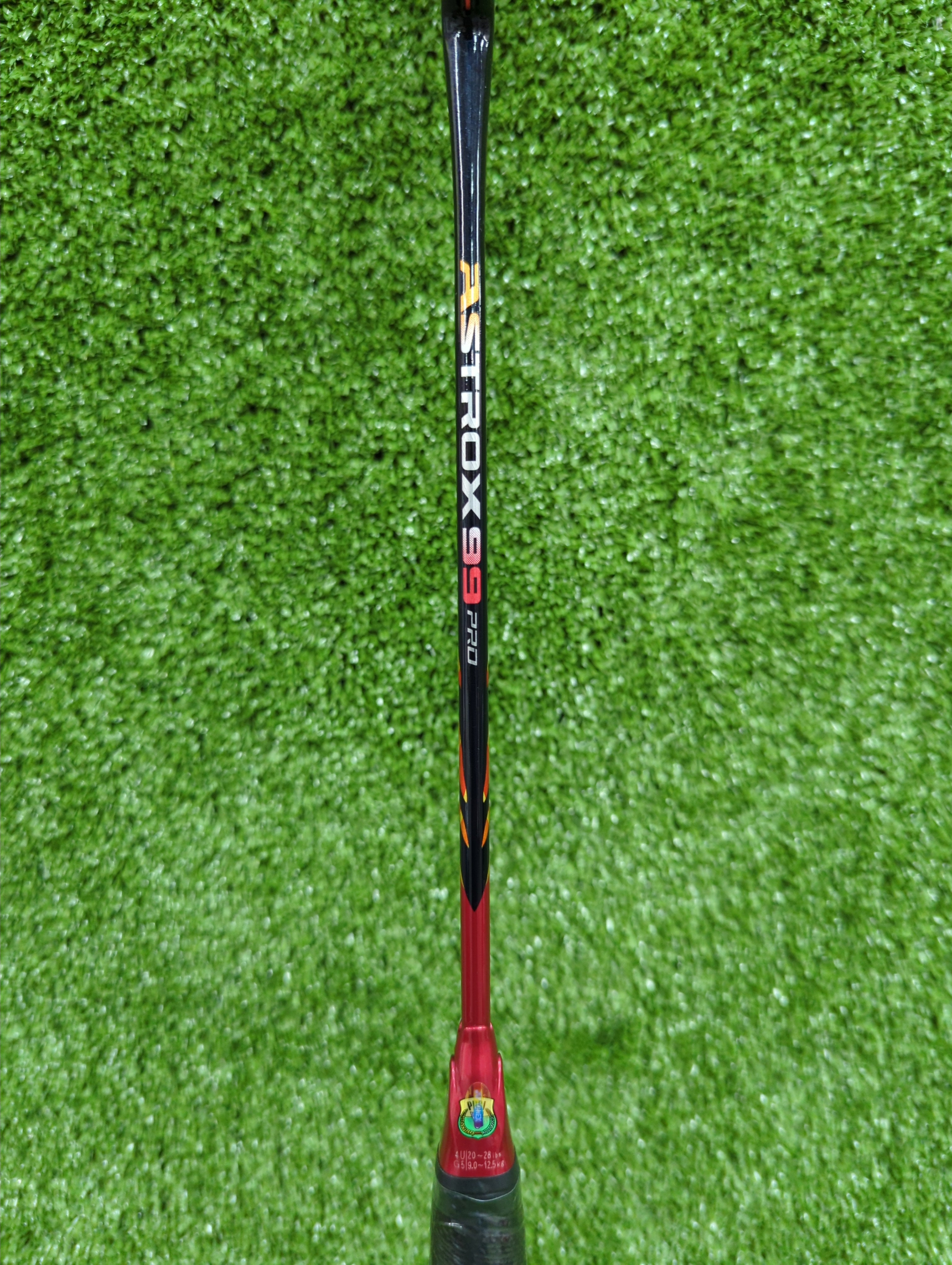 Yonex Astrox 99 Pro Cherry Sunburst Badminton Racket Prestrung - Made in Japan by Yonex - close-up detail - TopCricketStore