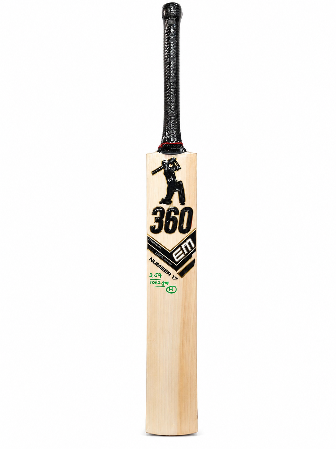 EM 360 No. 17 AB de Villiers Harrow Youth English Willow Cricket Bat EM