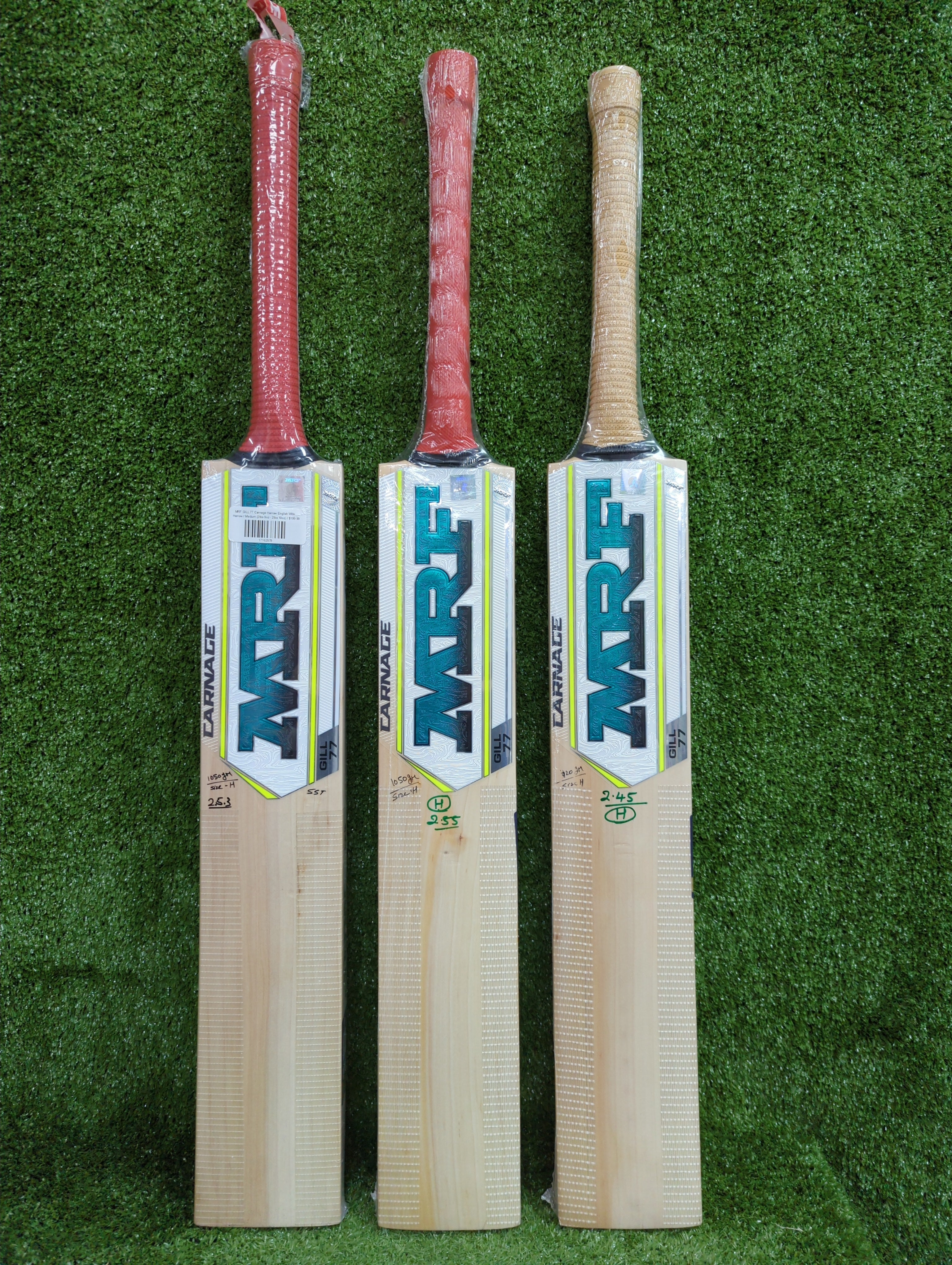 MRF Carnage GILL 77 Harrow English Willow Cricket Bat