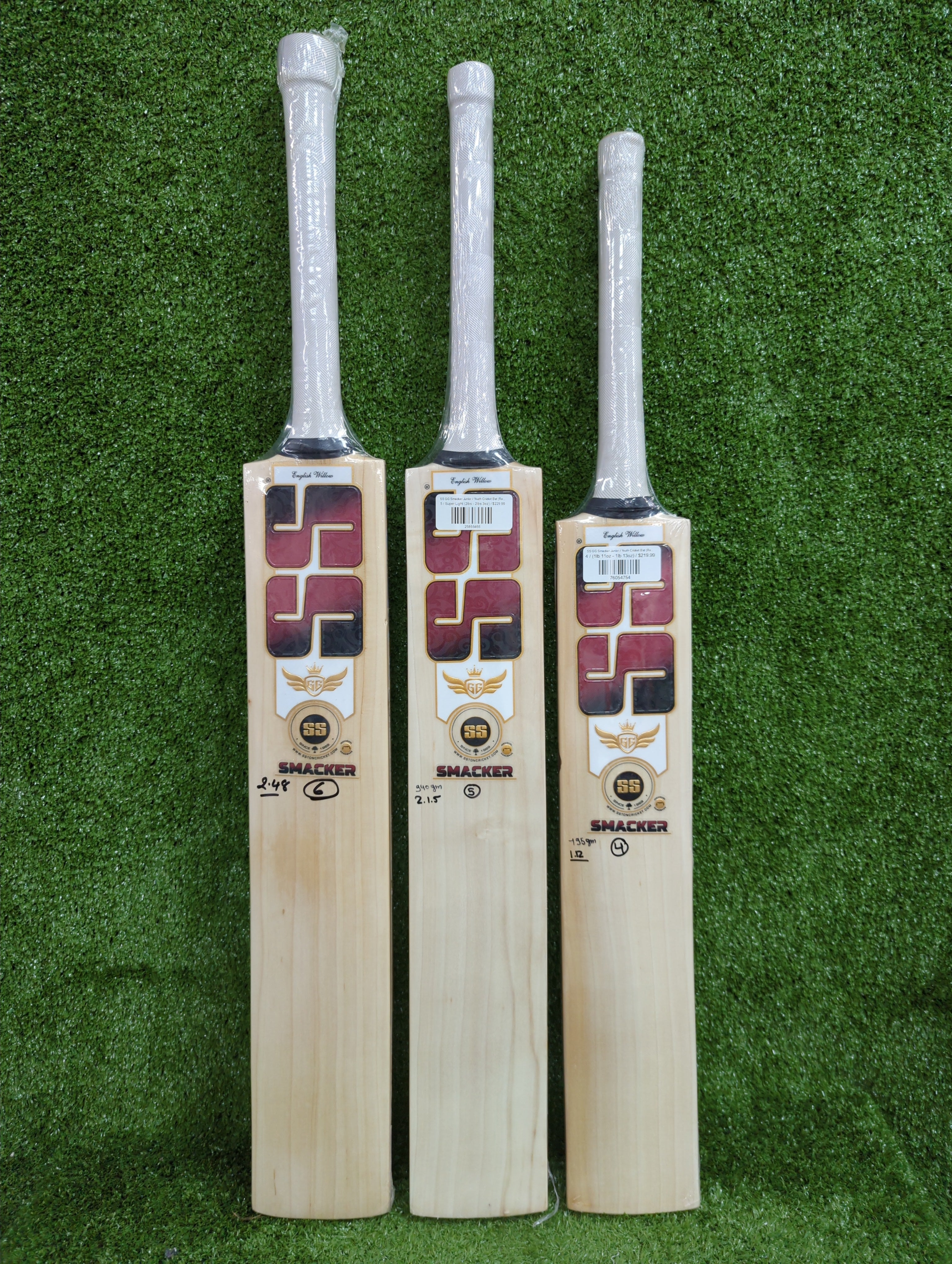 SS GG Smacker Junior / Youth Cricket Bat (Red Sticker)