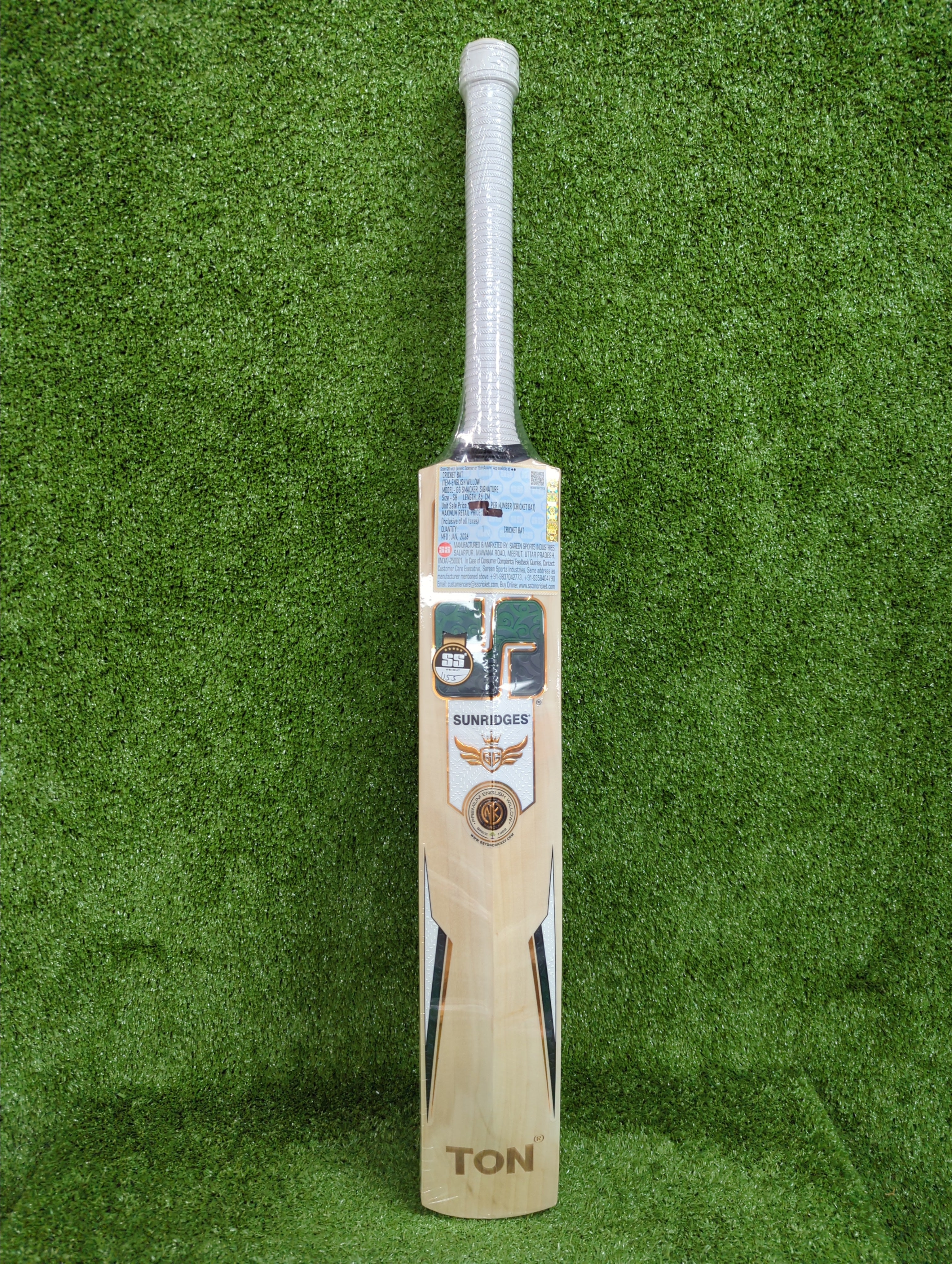 Back view of SS GG Smacker bat highlighting full spine profile