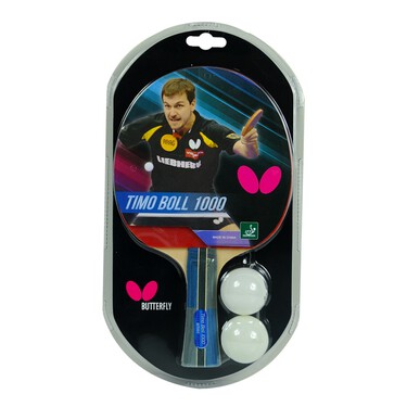 Butterfly Timo Boll 1000 Table Tennis Racket with 2 Balls
