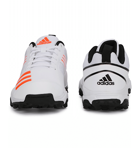 Adidas Crihase White/Orange Cricket Shoes