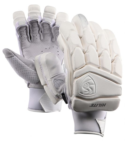 SG Hilite White Adult Cricket Batting Gloves