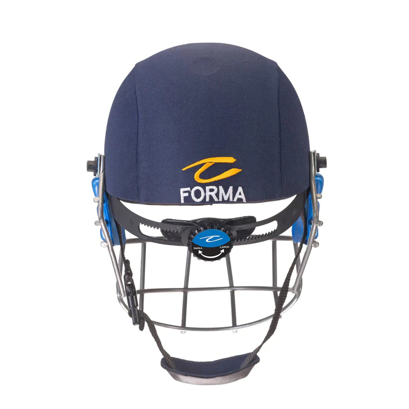 FORMA PRO SRS - Mild Steel Junior / Youth Cricket Helmet by Forma - close-up detail - TopCricketStore