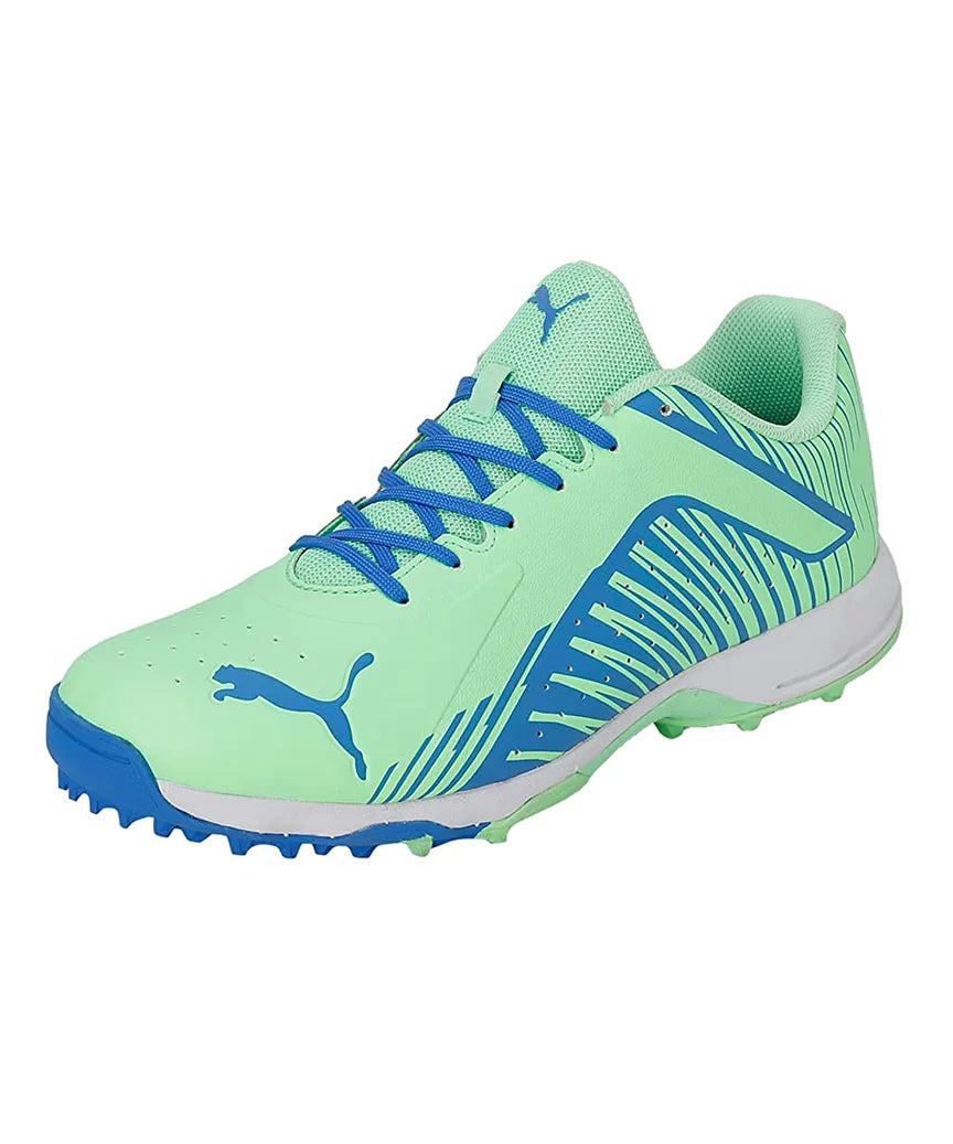 PUMA 22 FH Rubber | Puma Eleckro Green-Bluemazing White Cricket Shoes