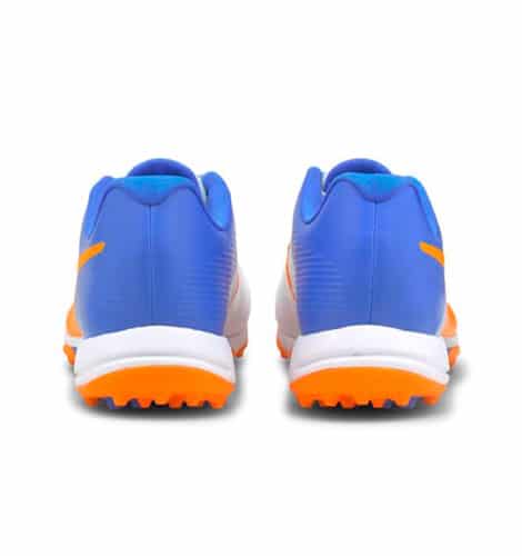 Puma 20 White-Bluemazing-Orange Glow Cricket Shoes