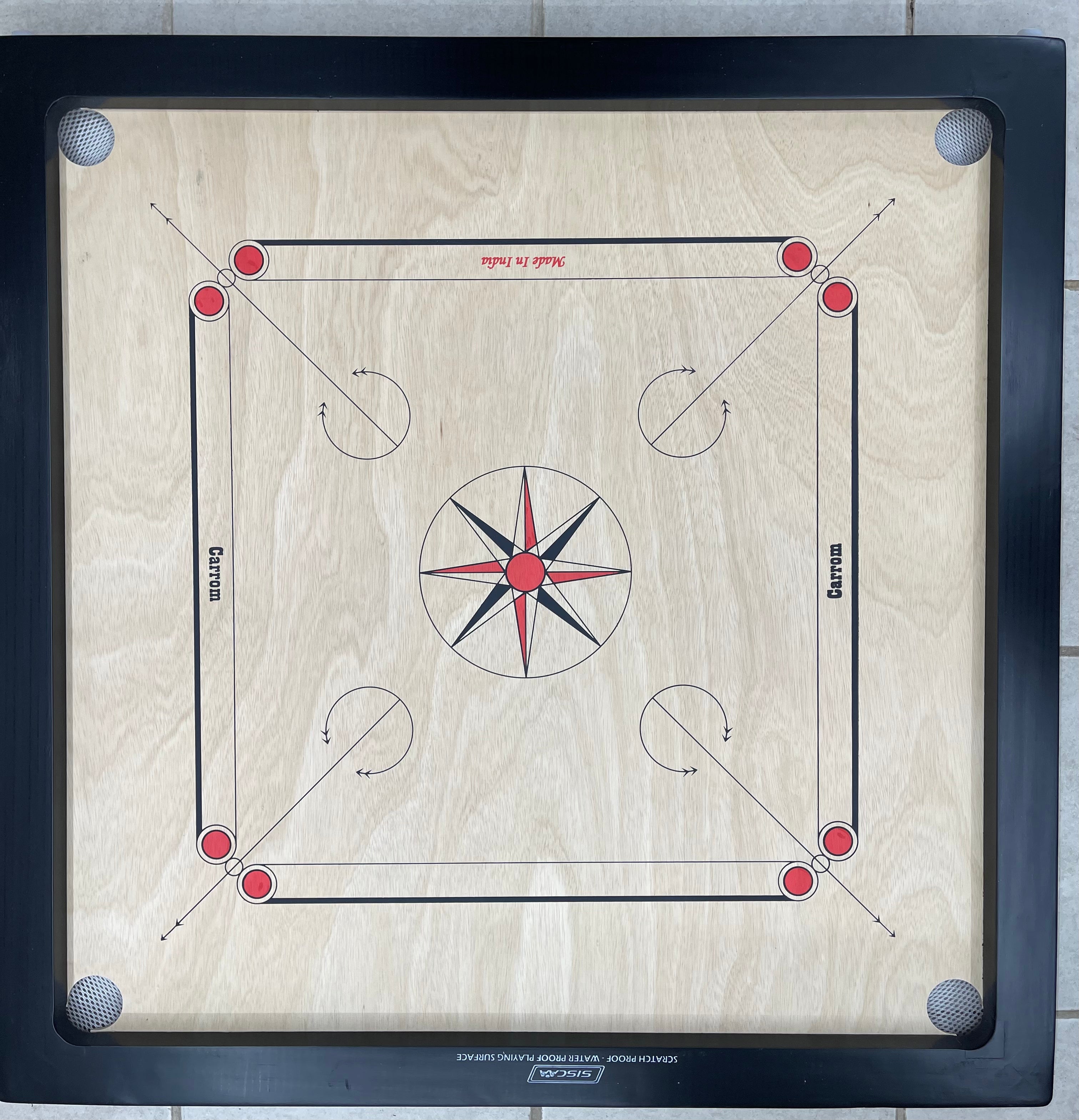 Siscaa KIDMASTER 6mm Indian Ply Carrom Board Set