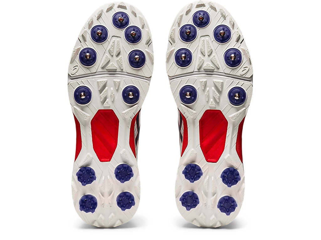 Asics 350 Not Out FF (White/Peacot) Cricket Metal Spike Shoes by Asics - view 7 - TopCricketStore