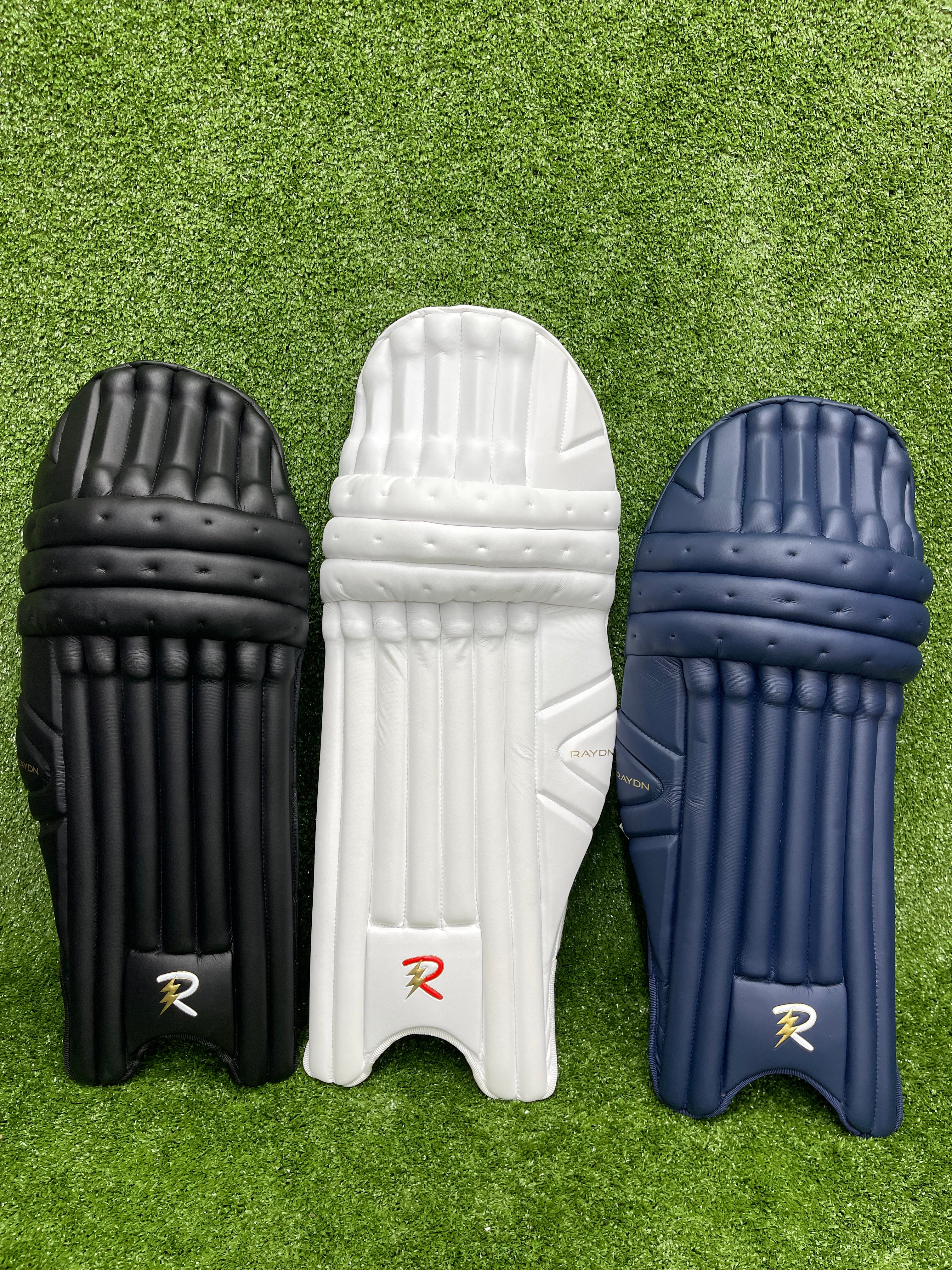 Raydn Cricket Adult Batting Pads (White / Navy Blue / Black)