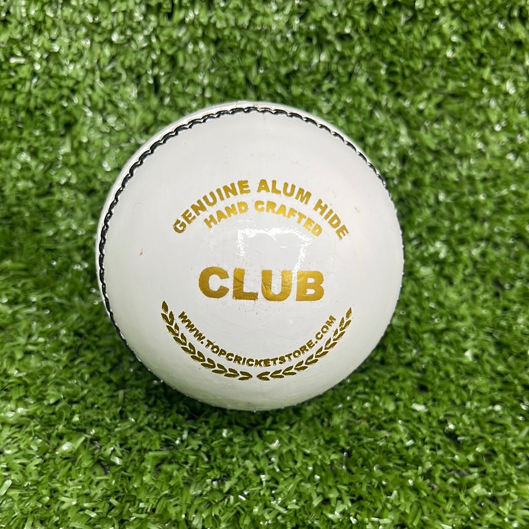 Raydn Club - White Cricket Leather Ball Adult Size 156gms