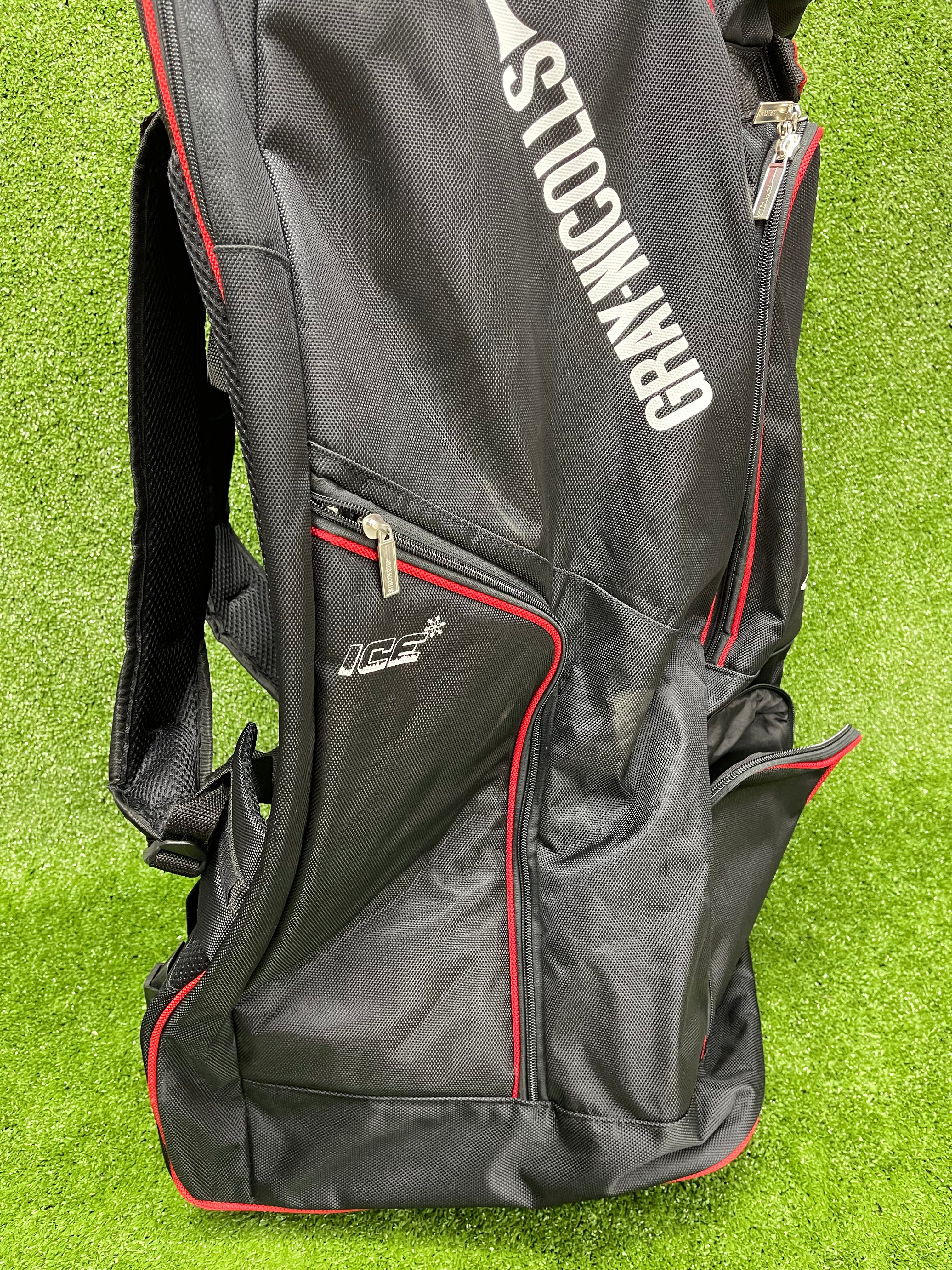 Gray-Nicolls 9 International Wheelie Cricket Kit Bag by GN - back view - TopCricketStore