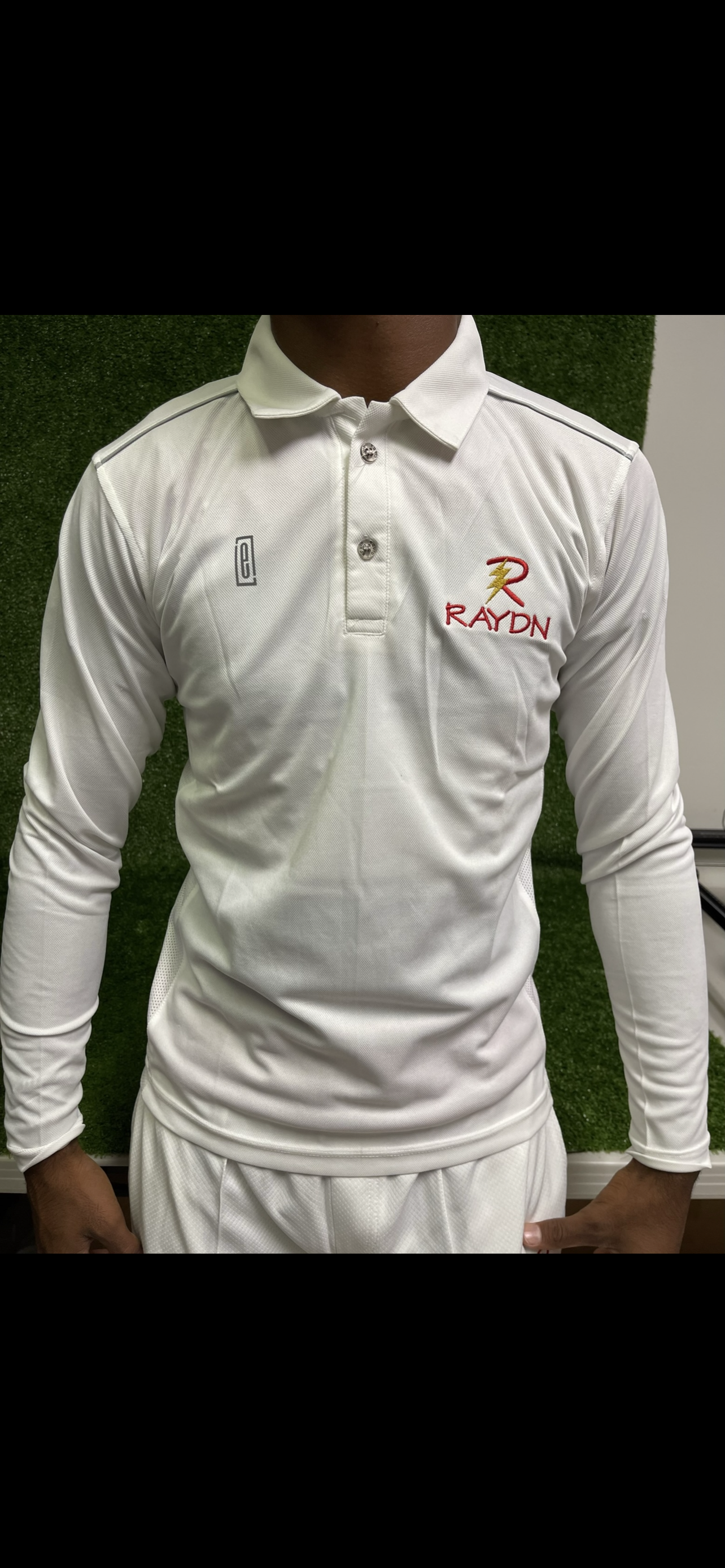 Raydn Cricket White Full Sleeve Shirt / TShirt