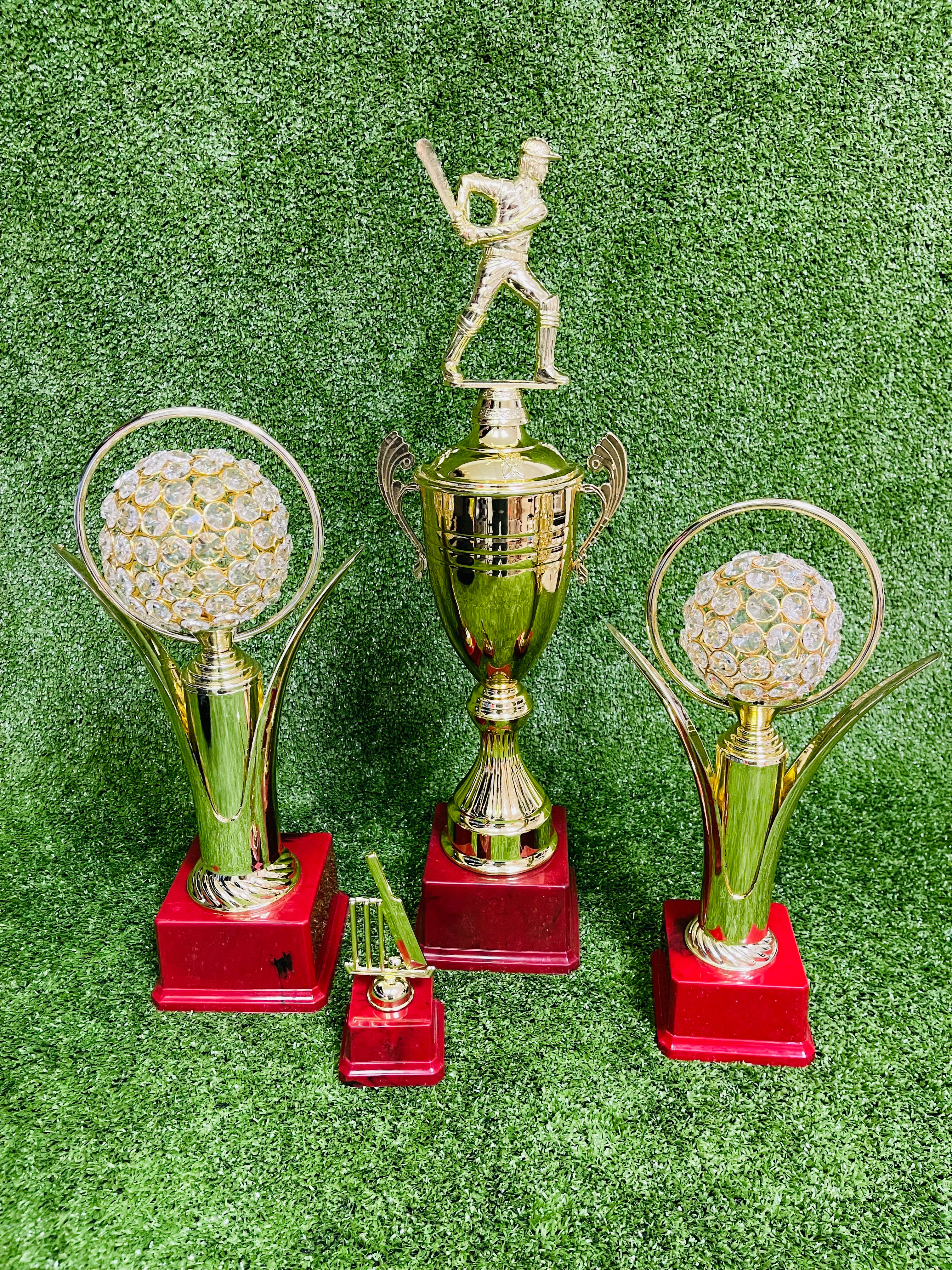 Raydn Cricket Trophy With Globe(15 inches height)