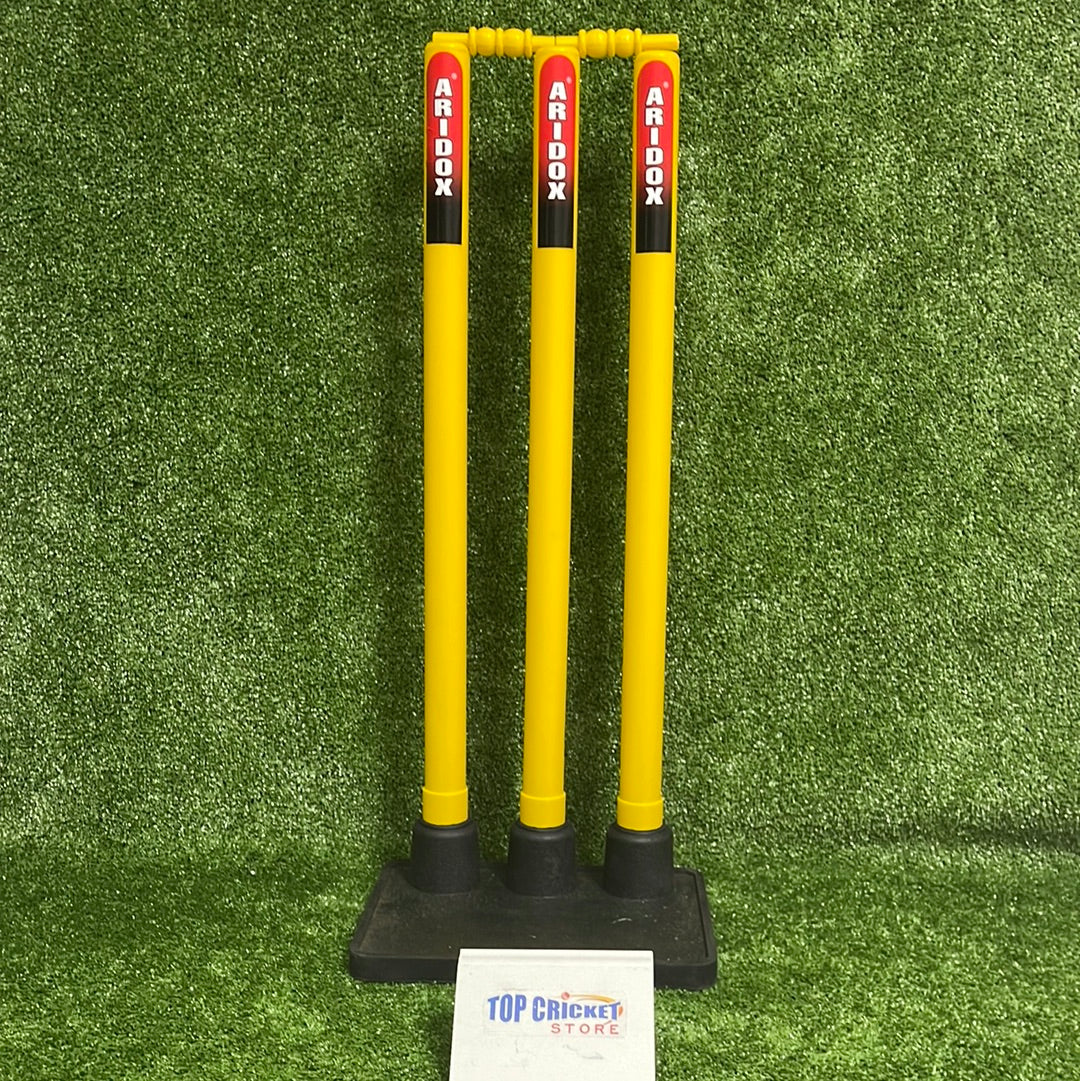 Aridox Cricket Plastic Stumps with Rubber Base by Aridox - TopCricketStore