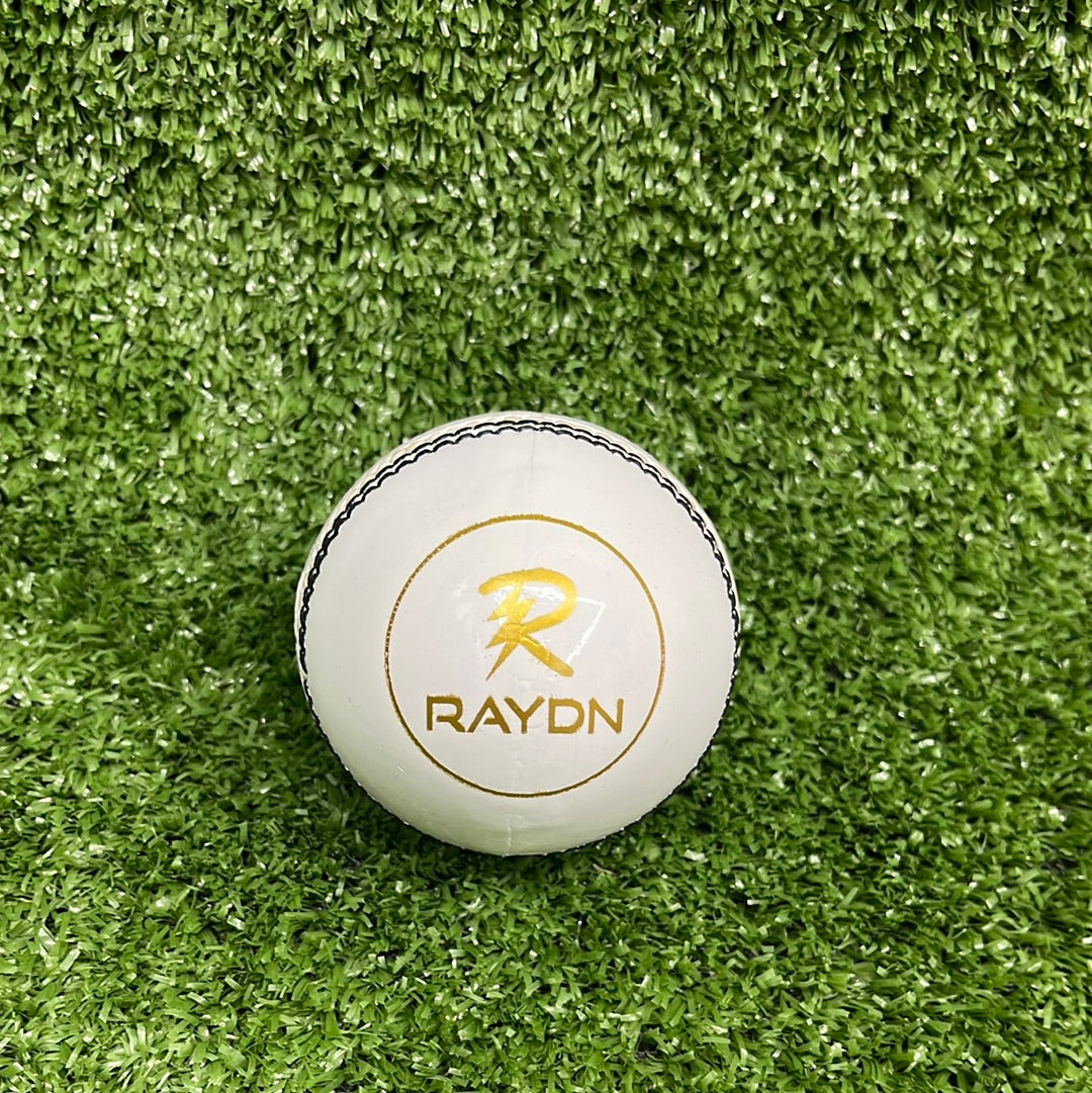Raydn Club - White Cricket Leather Ball Adult Size 156gms
