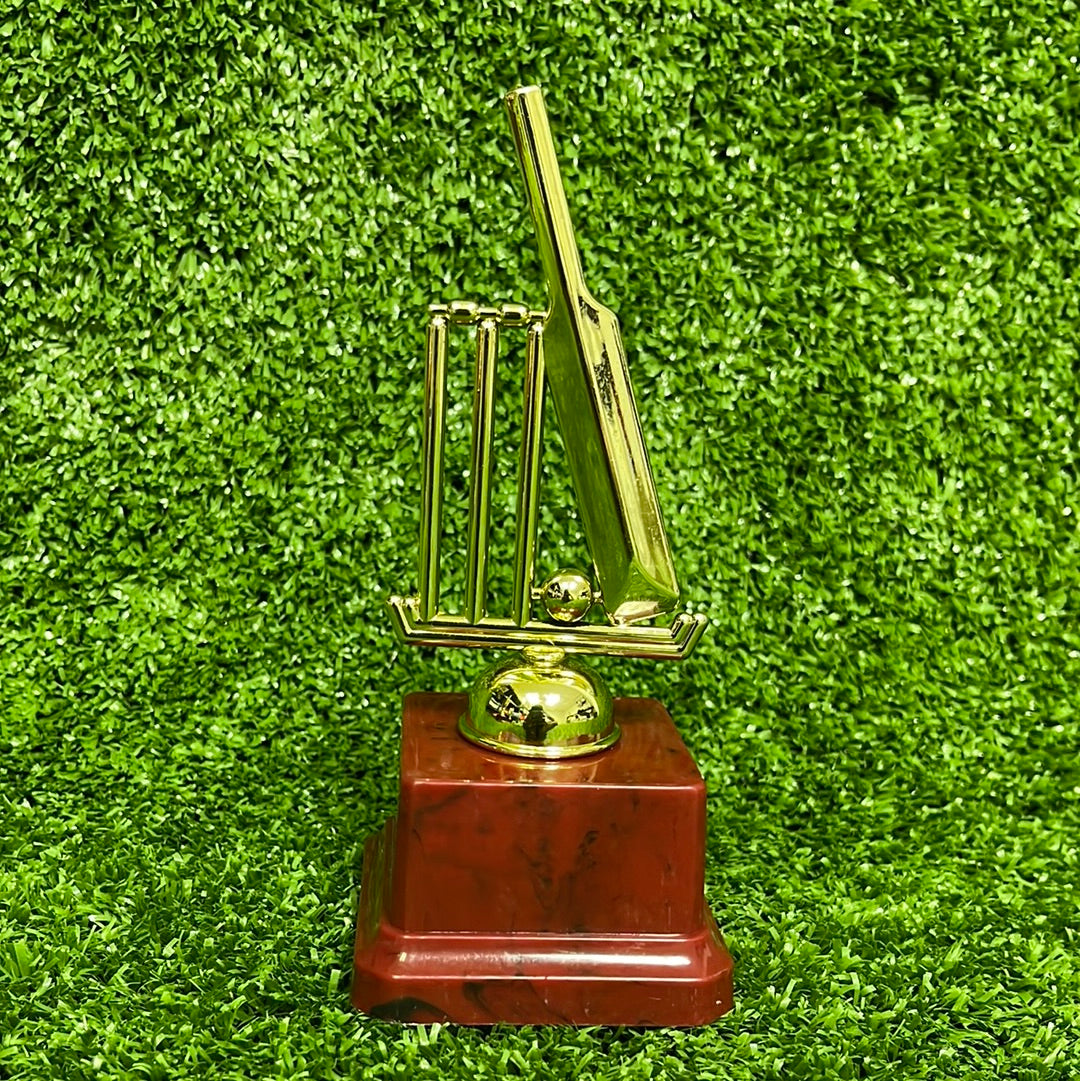 Raydn Cricket Trophy with Stumps and a Bat (5.5 inches height)