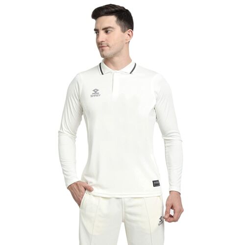 Shrey Premium Cricket Whites Adult Long Sleeves Shirt