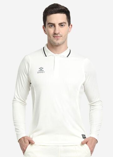 Shrey Premium Cricket Whites Adult Long Sleeves Shirt
