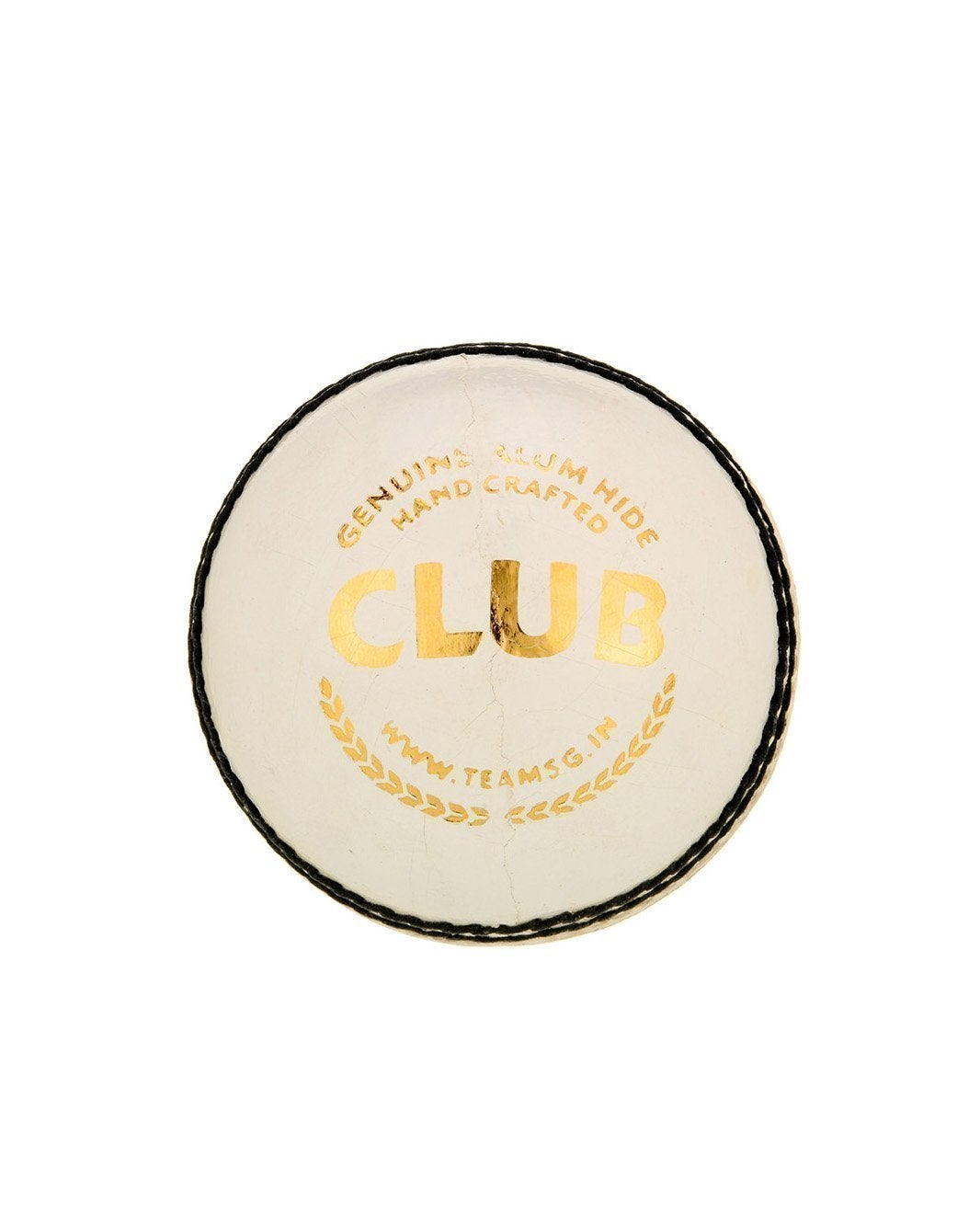 Waterproof SG Club White Cricket Ball - Durable Alum Tanned Leather for Damp Conditions and Long Overs