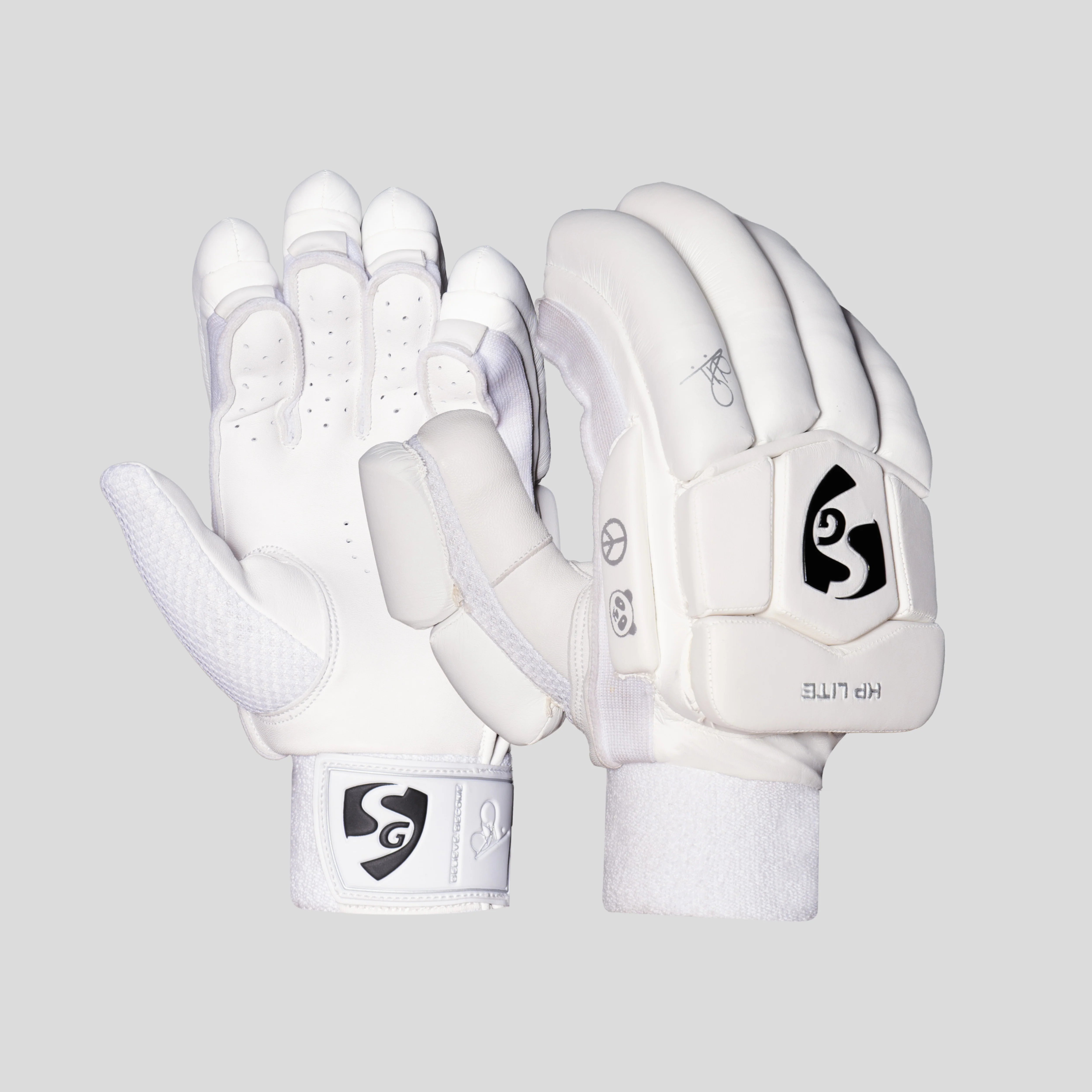 SG HP Lite Junior/Youth Cricket Batting Gloves - Hardik Pandya Series White/Black SG