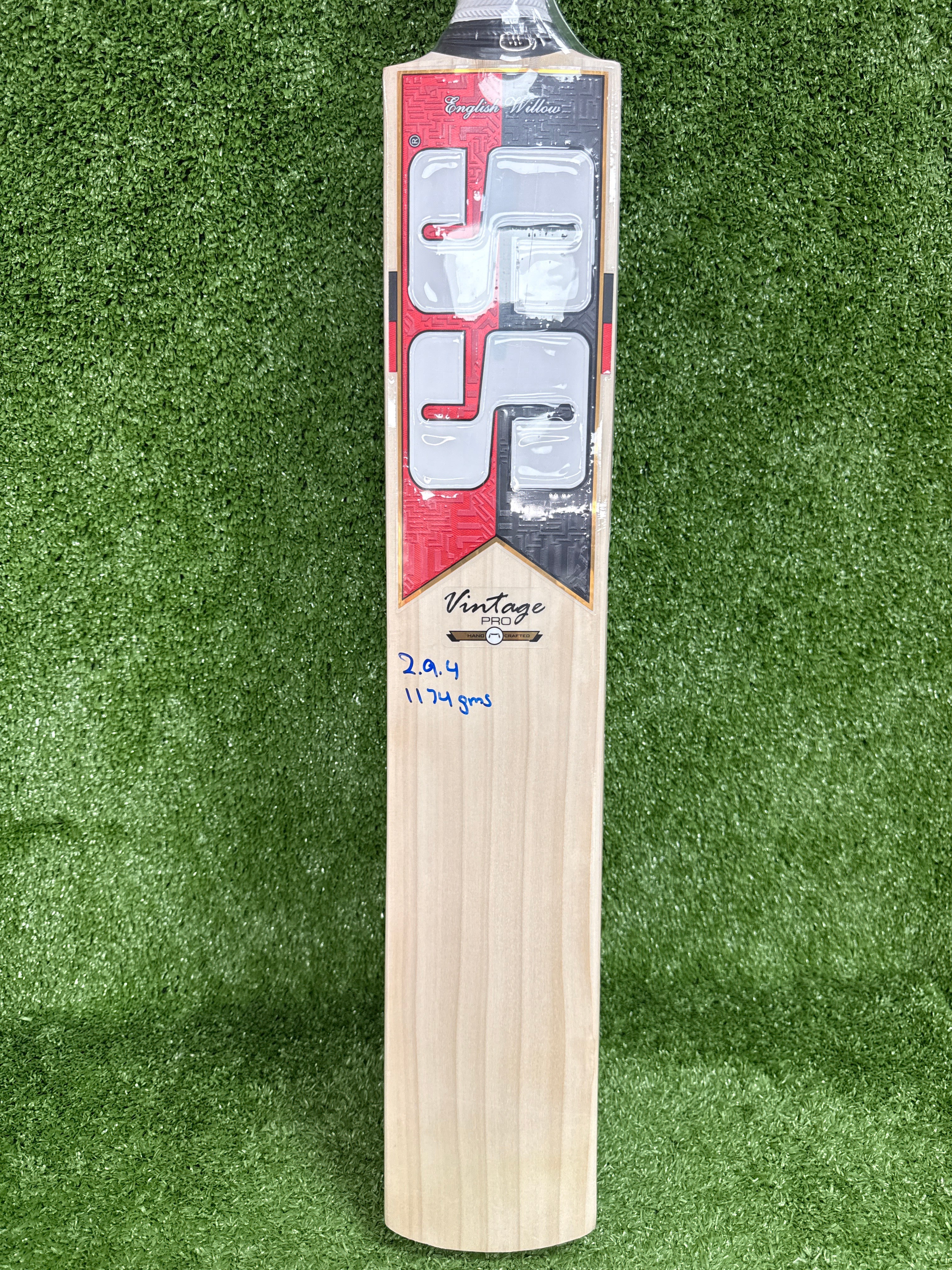 SS Vintage Pro English Willow Cricket Bat – Short Handle by SS - side view - TopCricketStore